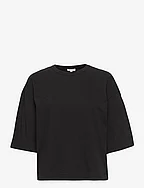ESSigne 2/4 Boxy T-shirt - GOTS - BLACK