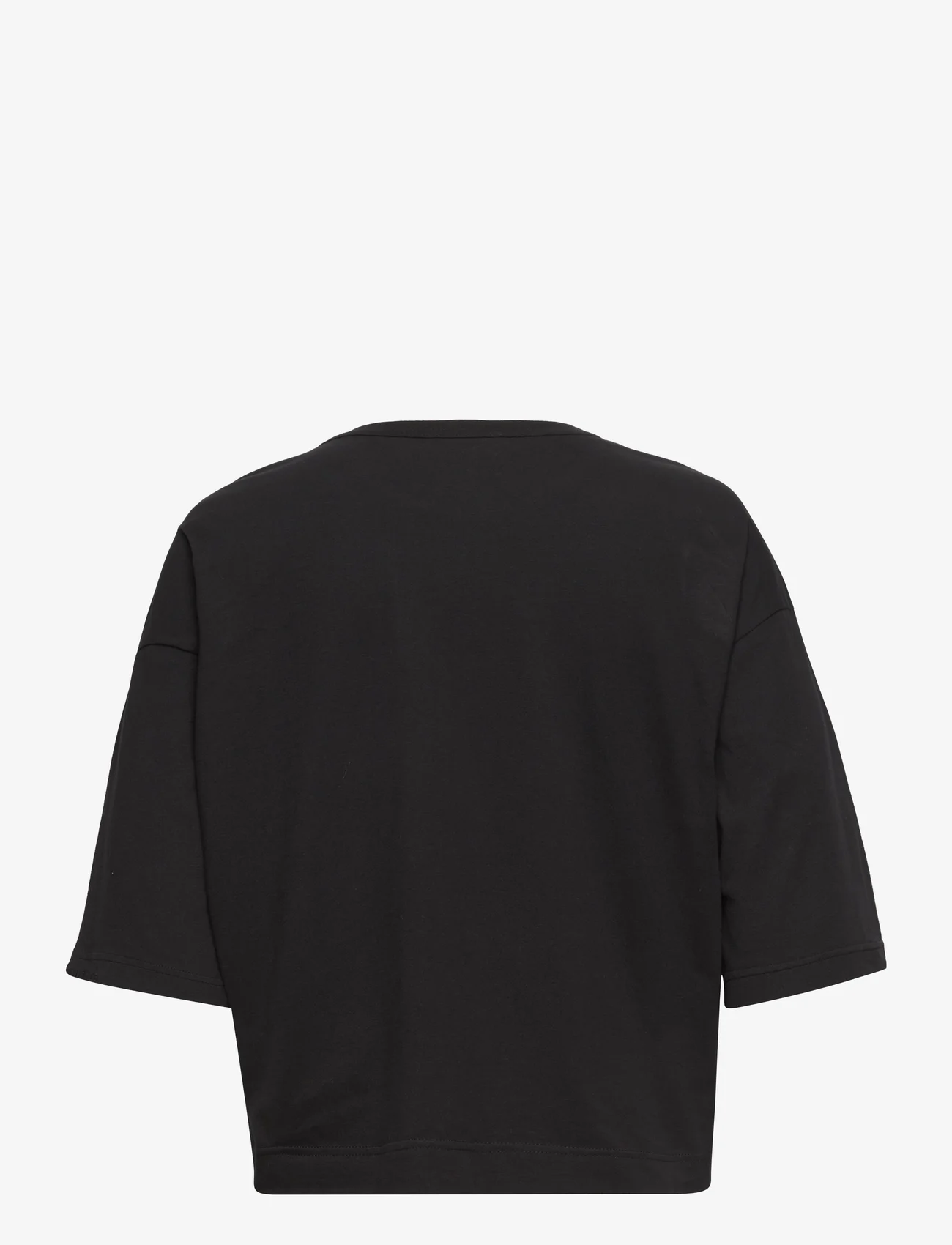 Esme Studios - ESSigne 2/4 Boxy T-shirt - GOTS - t-shirt & tops - black - 1