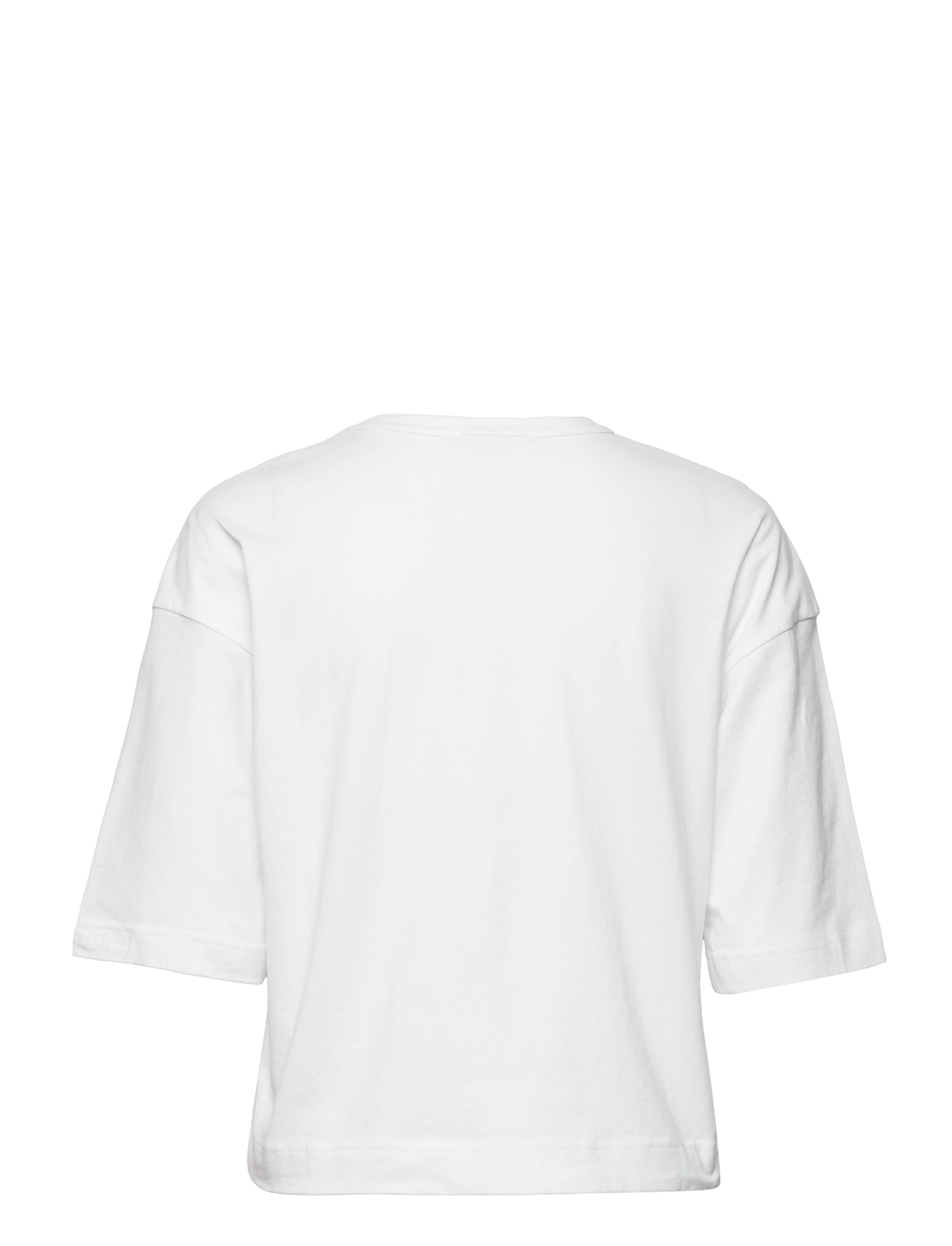 Esme Studios - ESSigne 2/4 Boxy T-shirt GOTS - t-shirts - white - 1