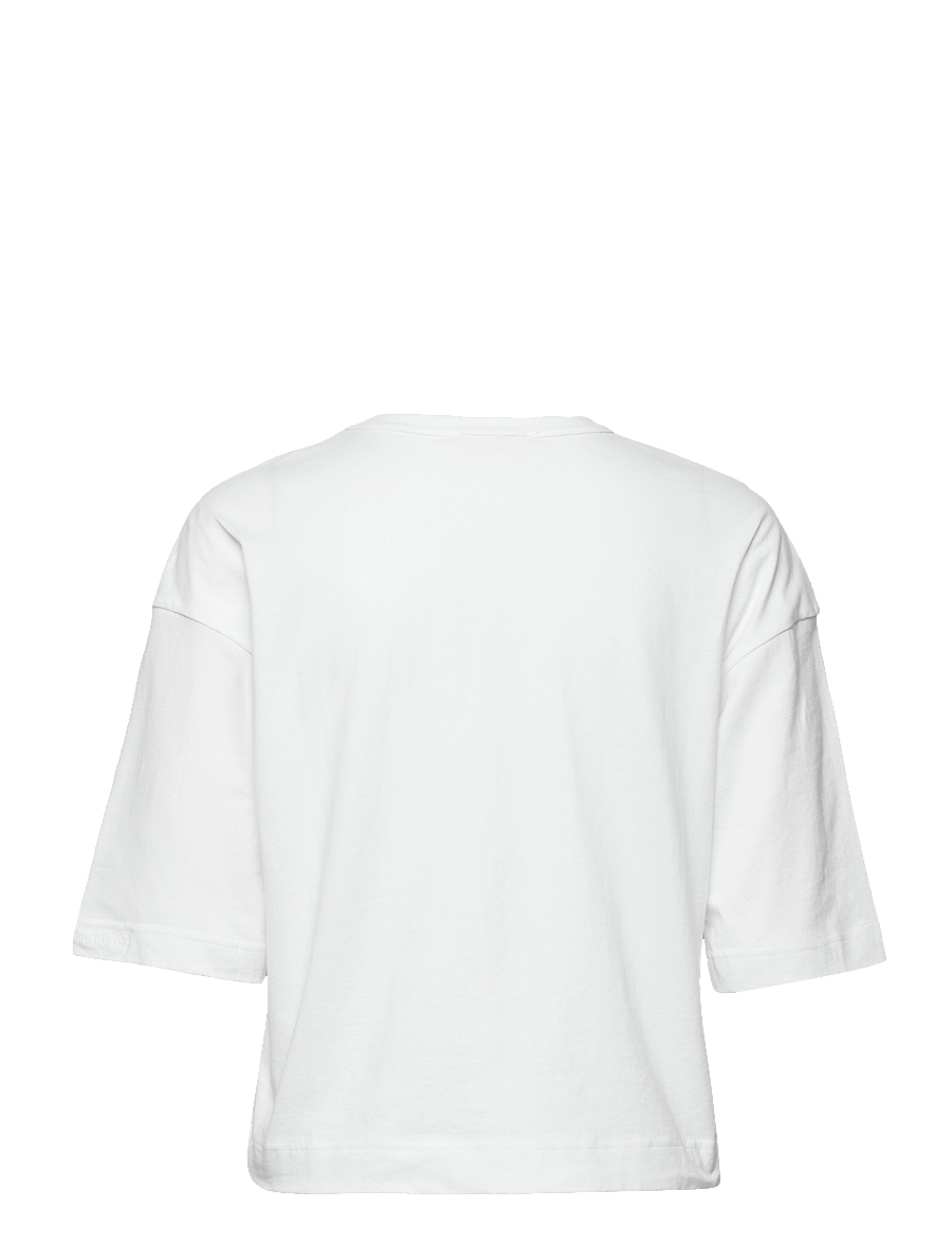 Esme Studios - ESSigne 2/4 Boxy T-shirt GOTS - t-shirts - white - 1