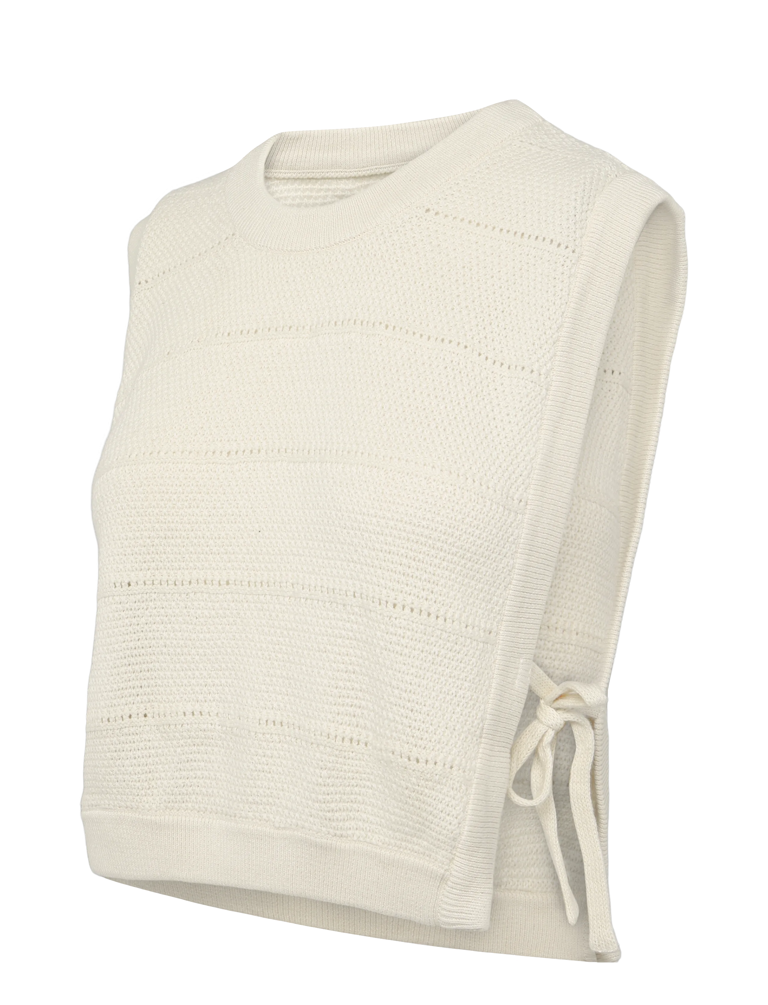 Esme Studios - ESRana Knit Vest GOTS - strikveste - pristine - 2