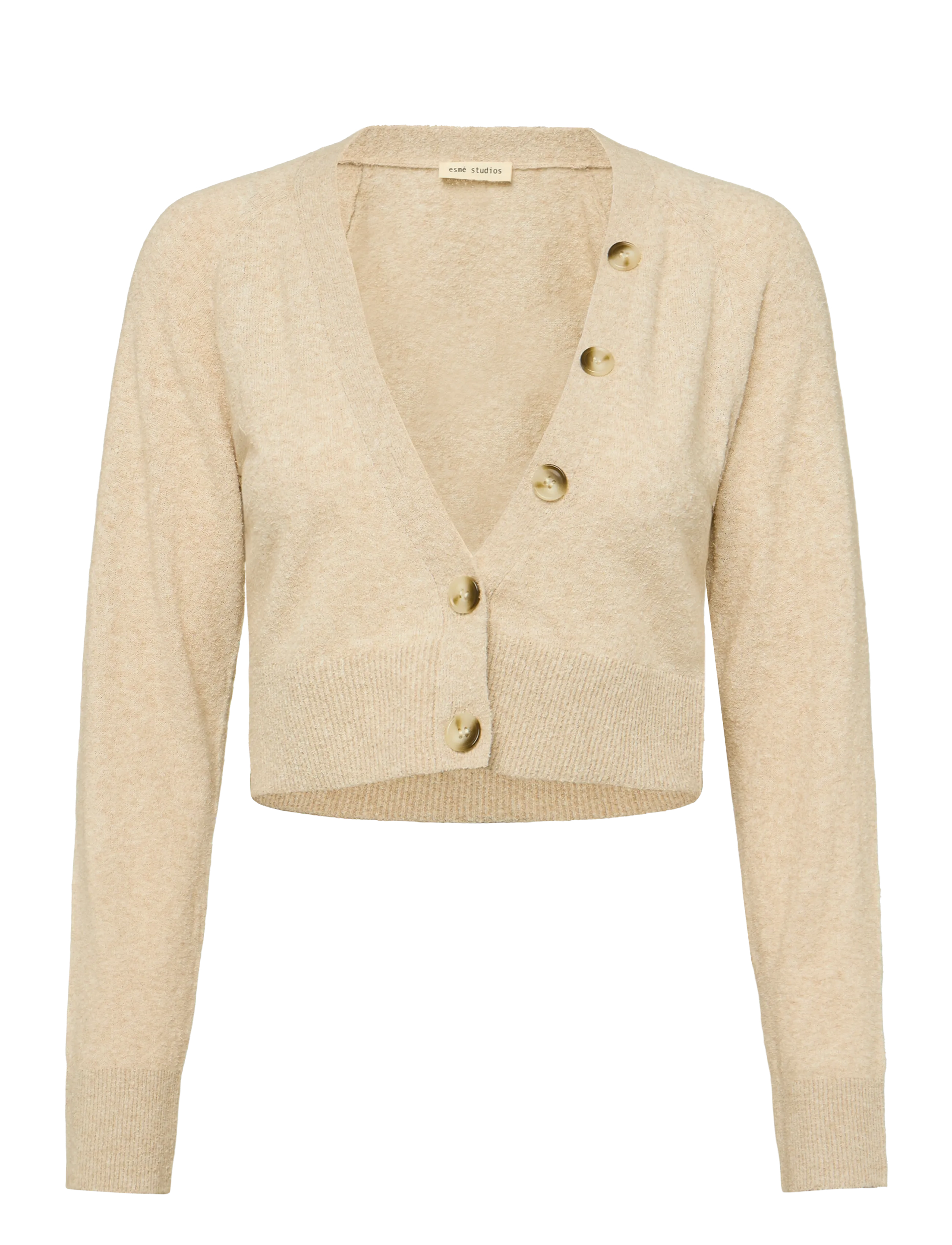 ESME STUDIOS Esrim Knit Cardigan Beige - L - Damen