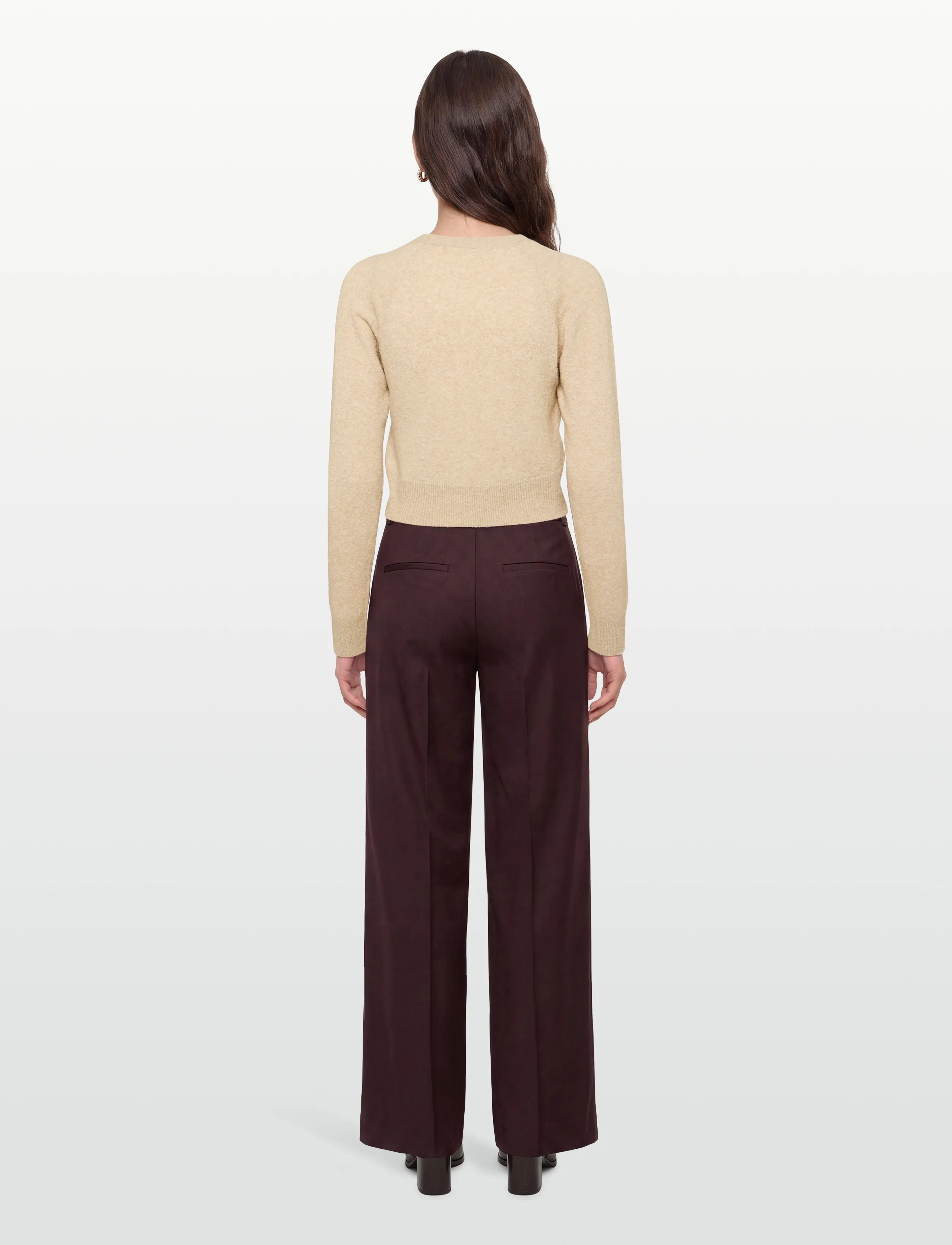 Esme Studios - ESRim Knit Cardigan - crop tops - sand - 4