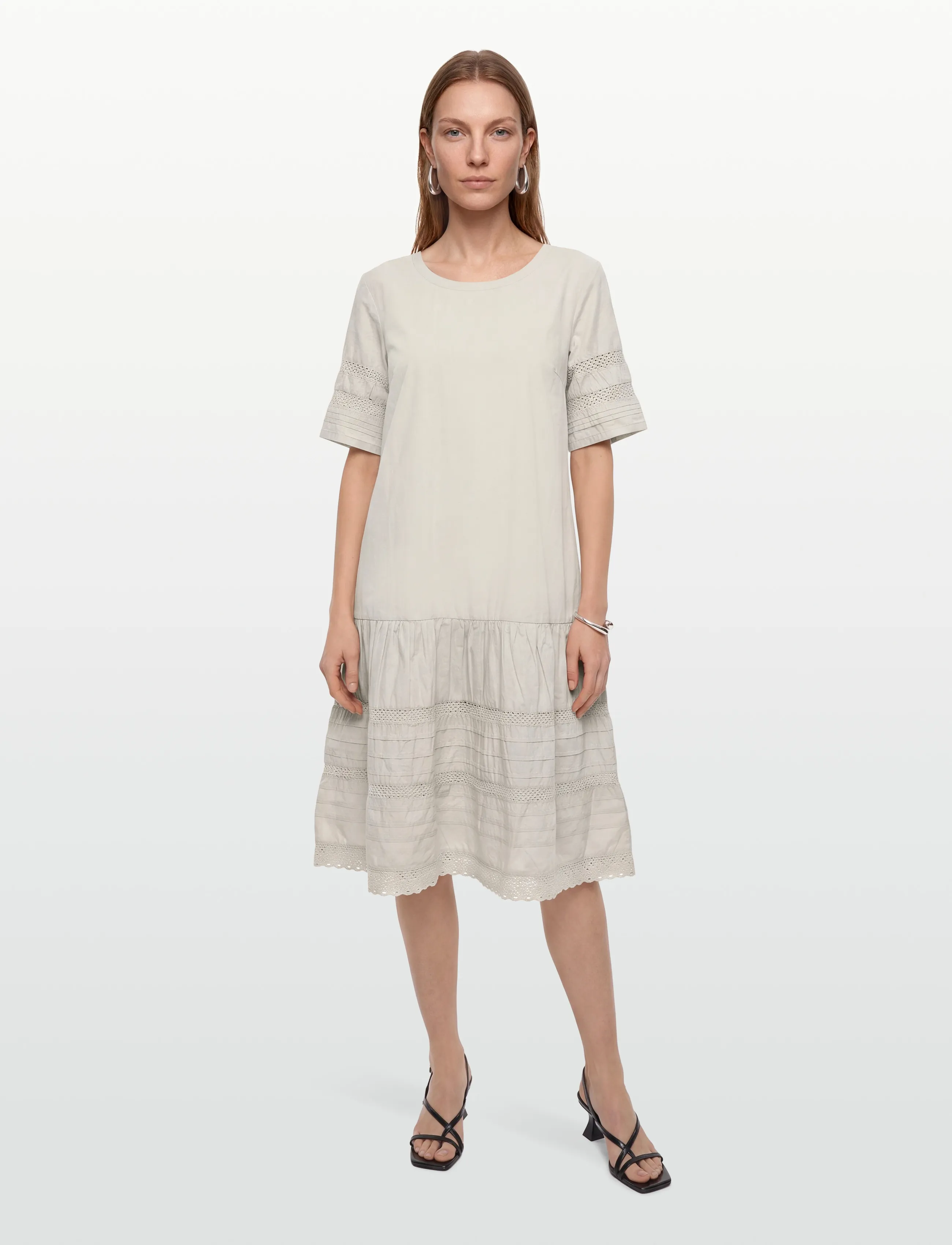 Esme Studios - ESAmina Dress GOTS - sommarklänningar - oatmeal - 0