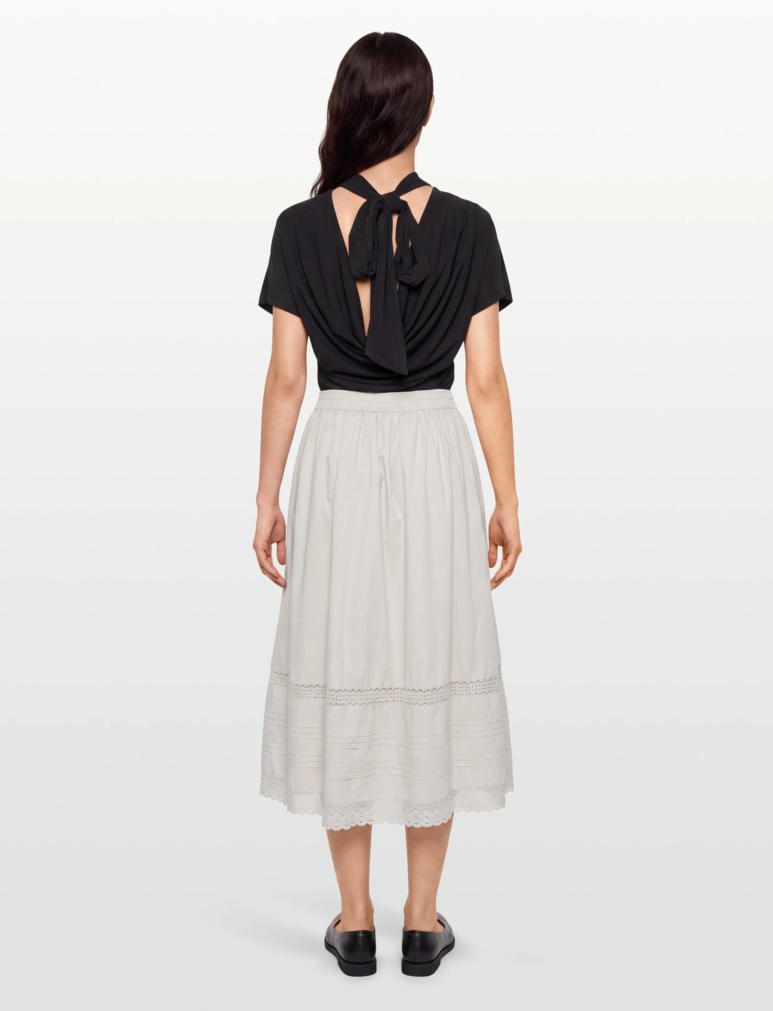 Esme Studios - ESAmina Skirt GOTS - midi nederdele - oatmeal - 4