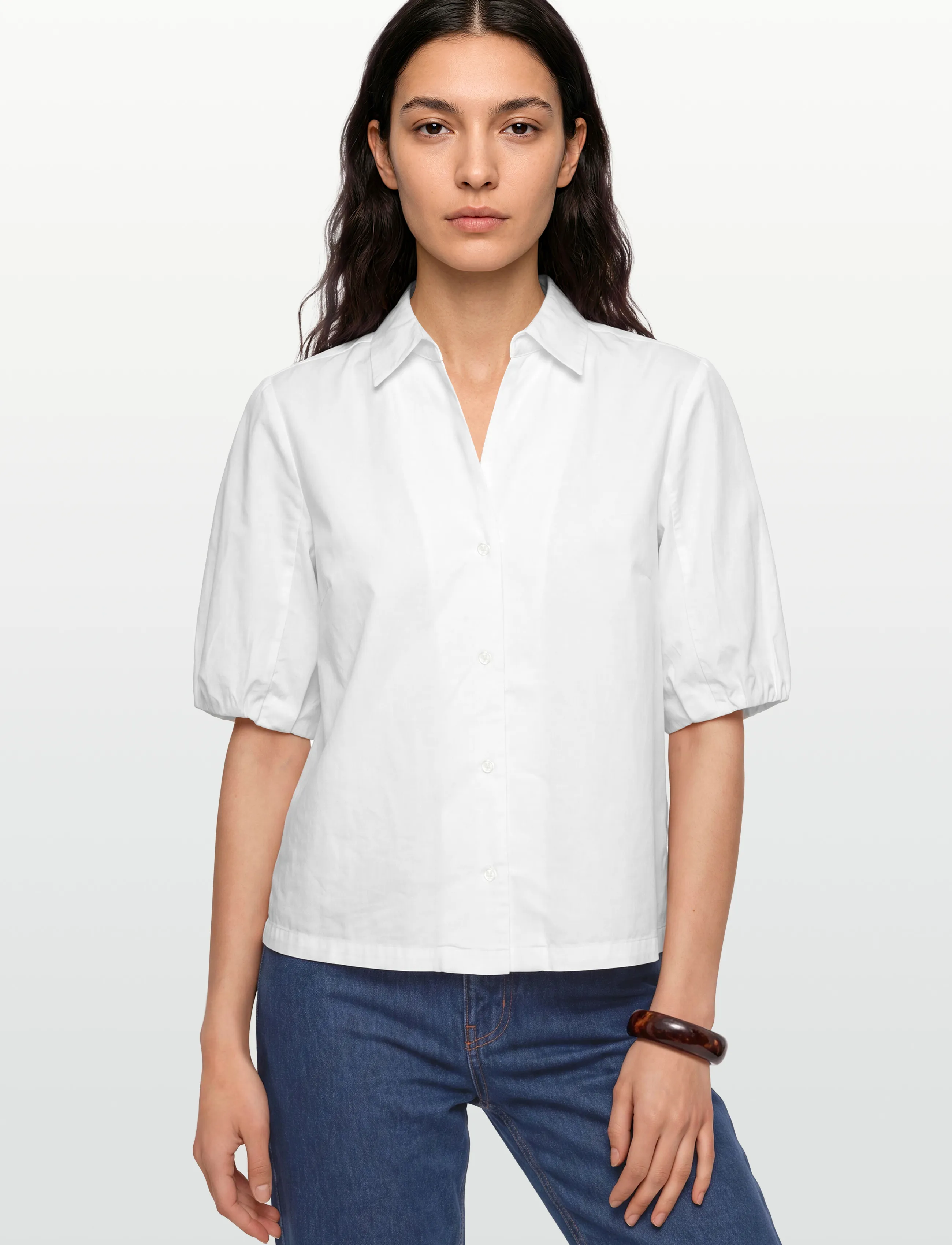 Esme Studios - ESBilly 2/4 Sleeve Shirt - kortärmade skjortor - white - 3