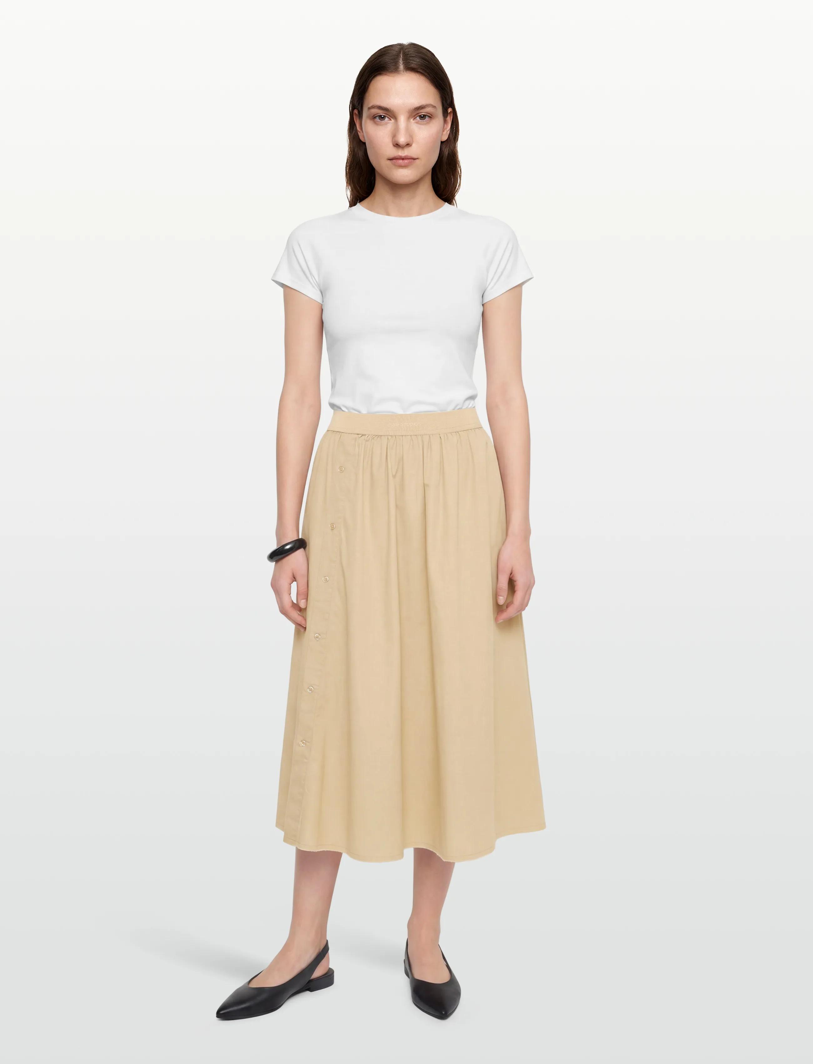 Esme Studios - ESBilly Midi Skirt - midi röcke - safari - 0