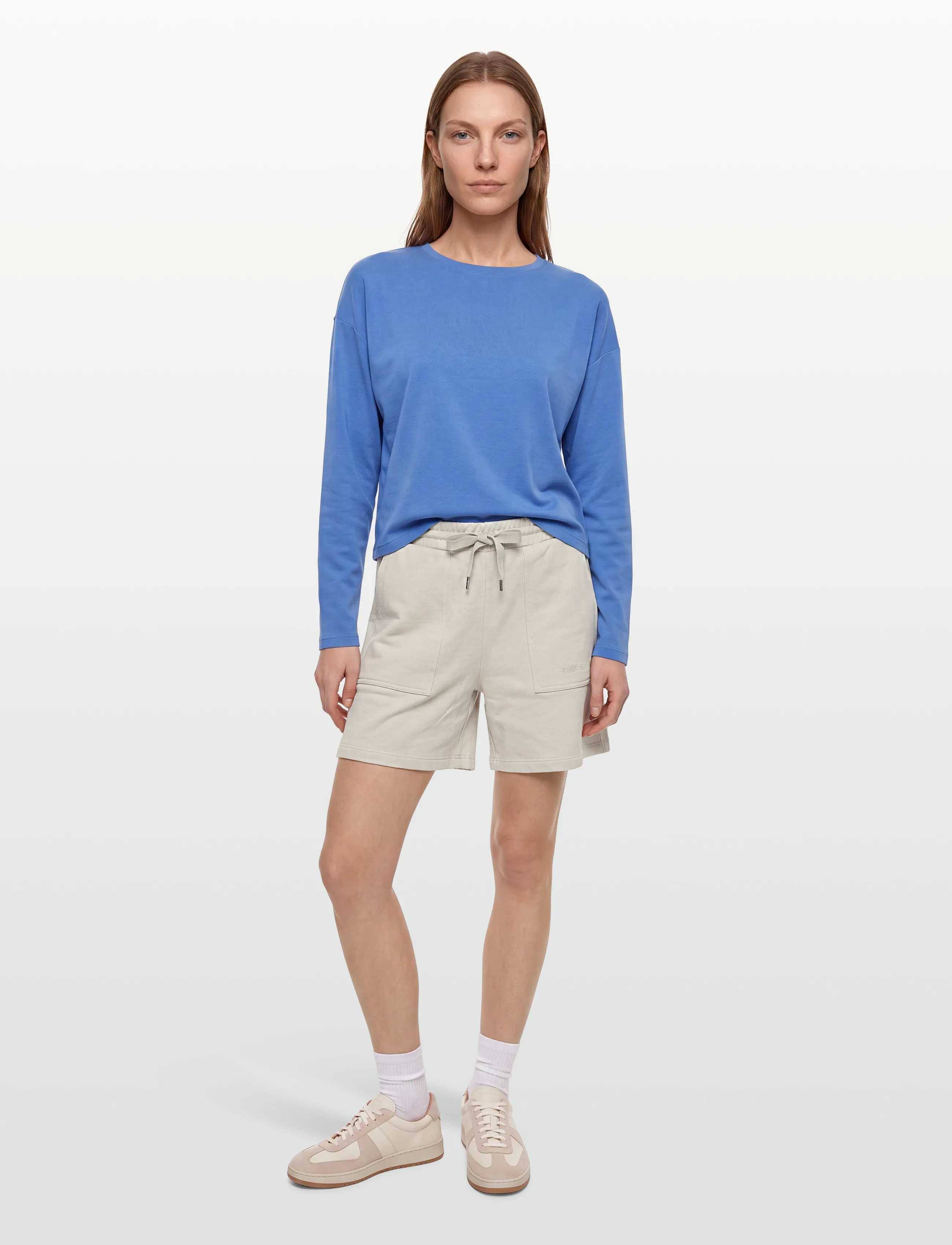 Esme Studios - ESLay Sweat Shorts - treninginiai šortai - sand - 0