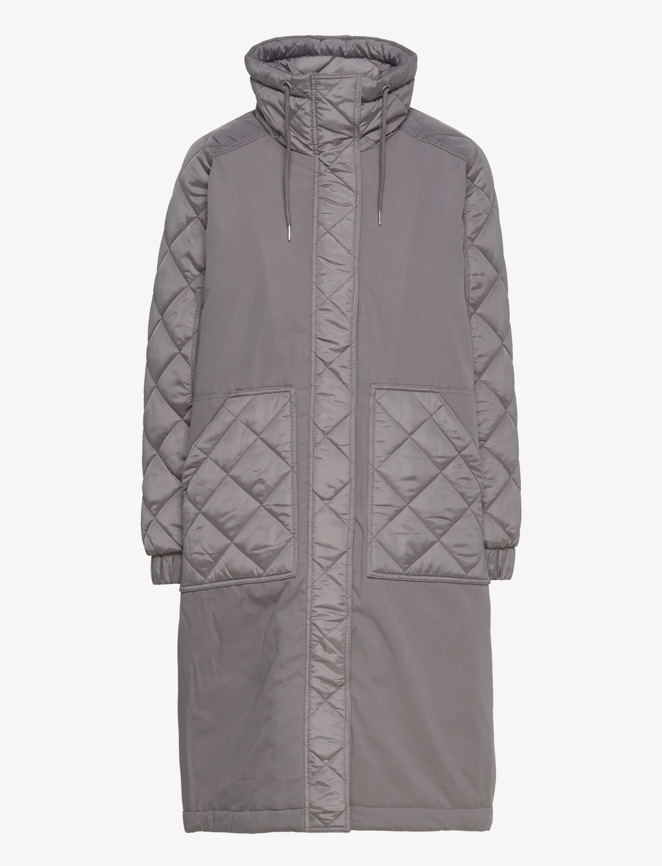 Esme Studios - ESYasmin Oversize Coat - quilted jackets - charcoal grey - 0