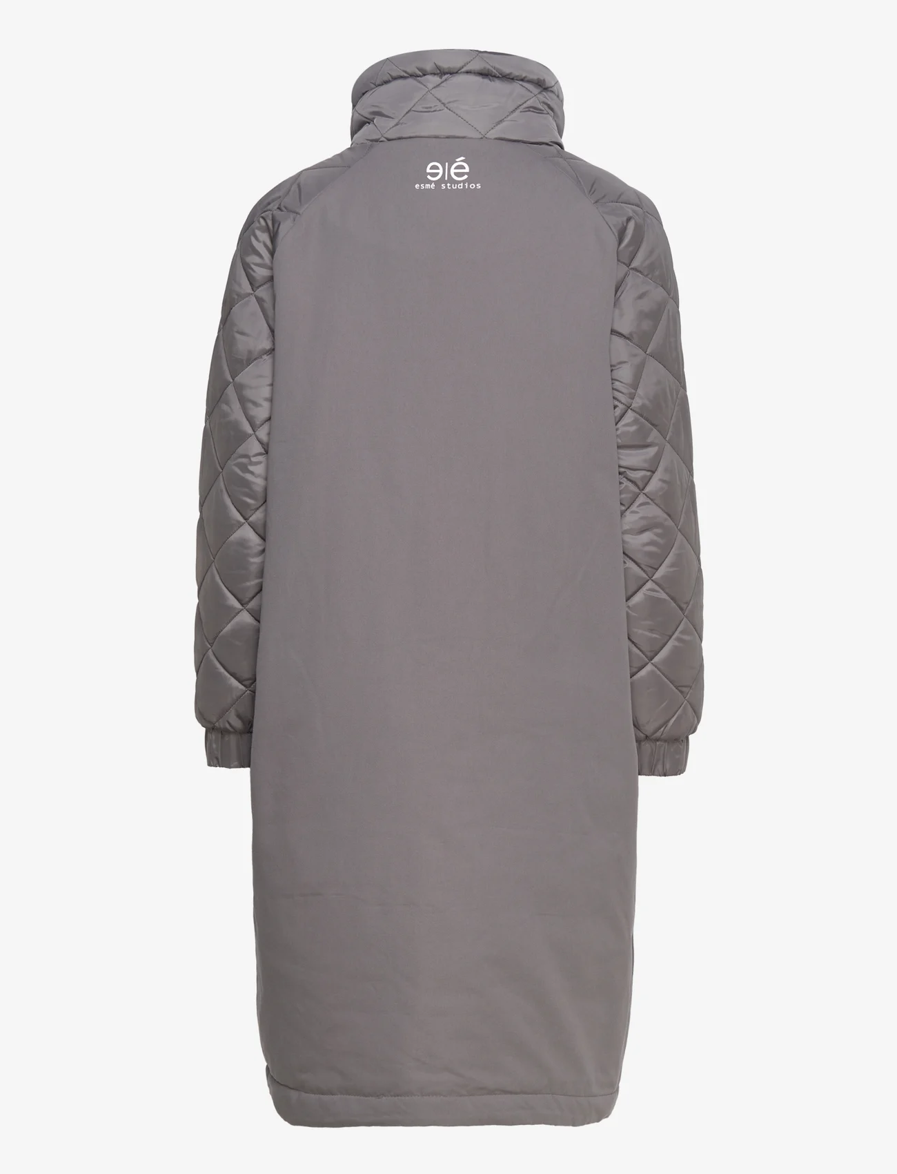 Esme Studios - ESYasmin Oversize Coat - quilted jackets - charcoal grey - 1