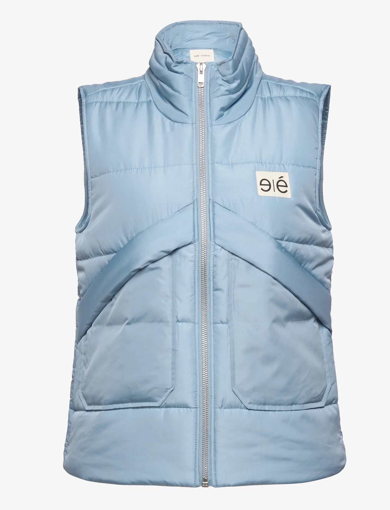 Esme Studios - ESAimie Quilt Vest - puffer vests - ashley blue - 0