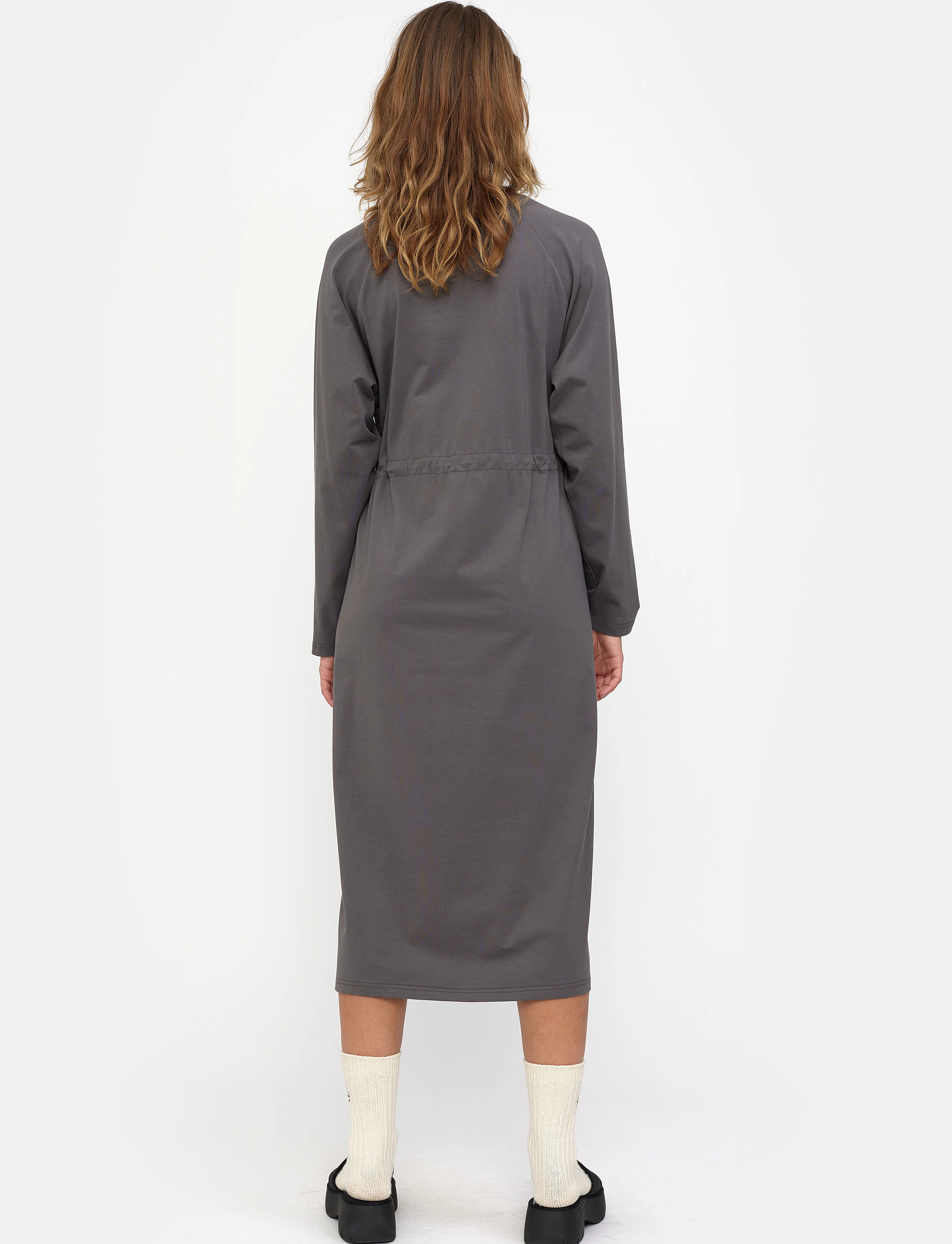 Esme Studios - ESGrace LS Midi Dress - magnet - 3