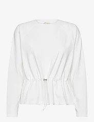 Esme Studios - ESGrace LS Blouse - long-sleeved blouses - snow white - 0