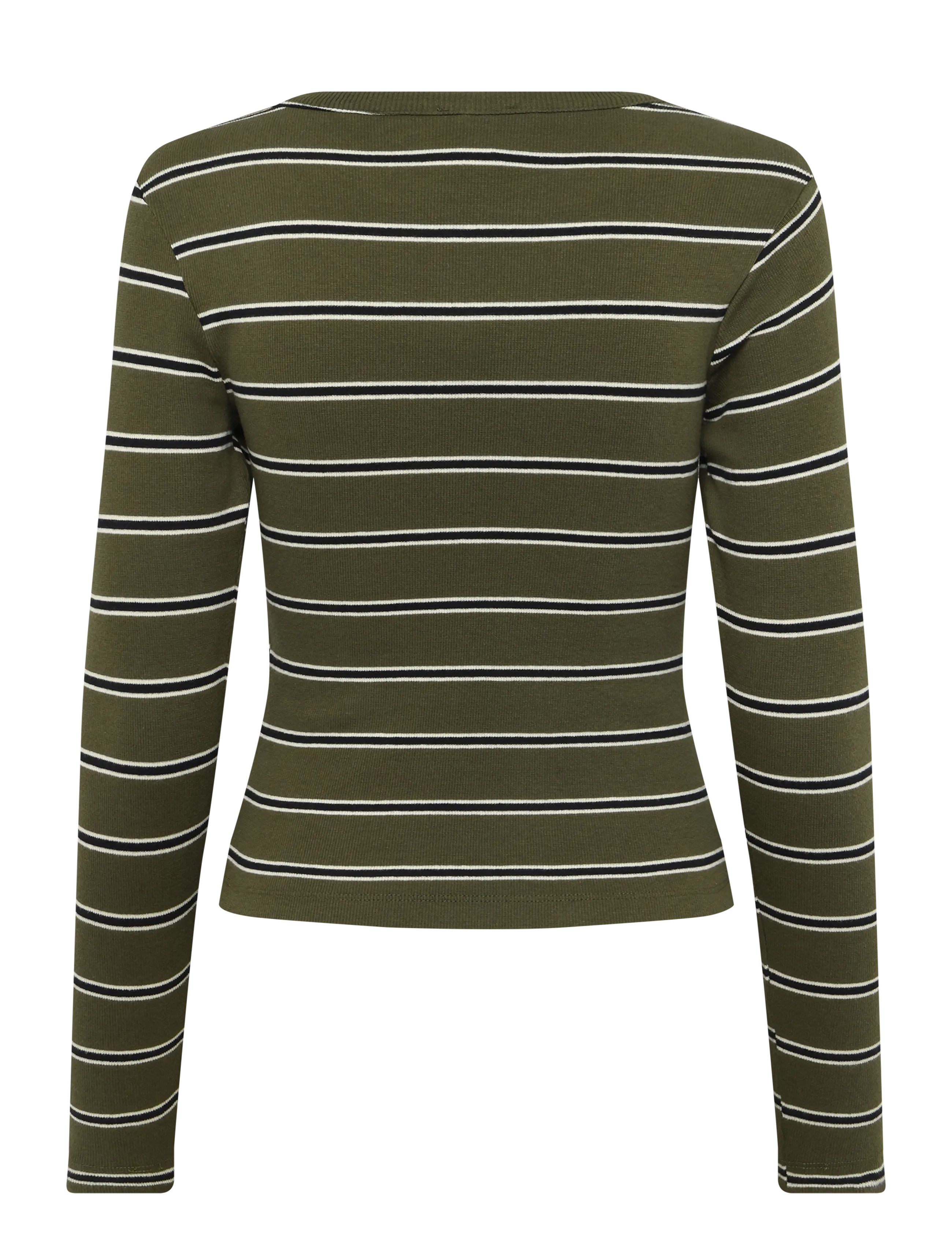 Esme Studios - ESBlossom Stripe LS Top GOTS - forest night - 1