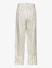 Esme Studios - ESFrankie Pants - straight leg trousers - buttercream stripes - 1