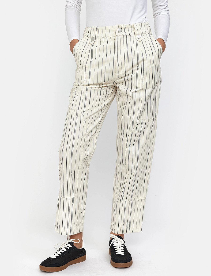Esme Studios - ESFrankie Pants - buttercream stripes - 0