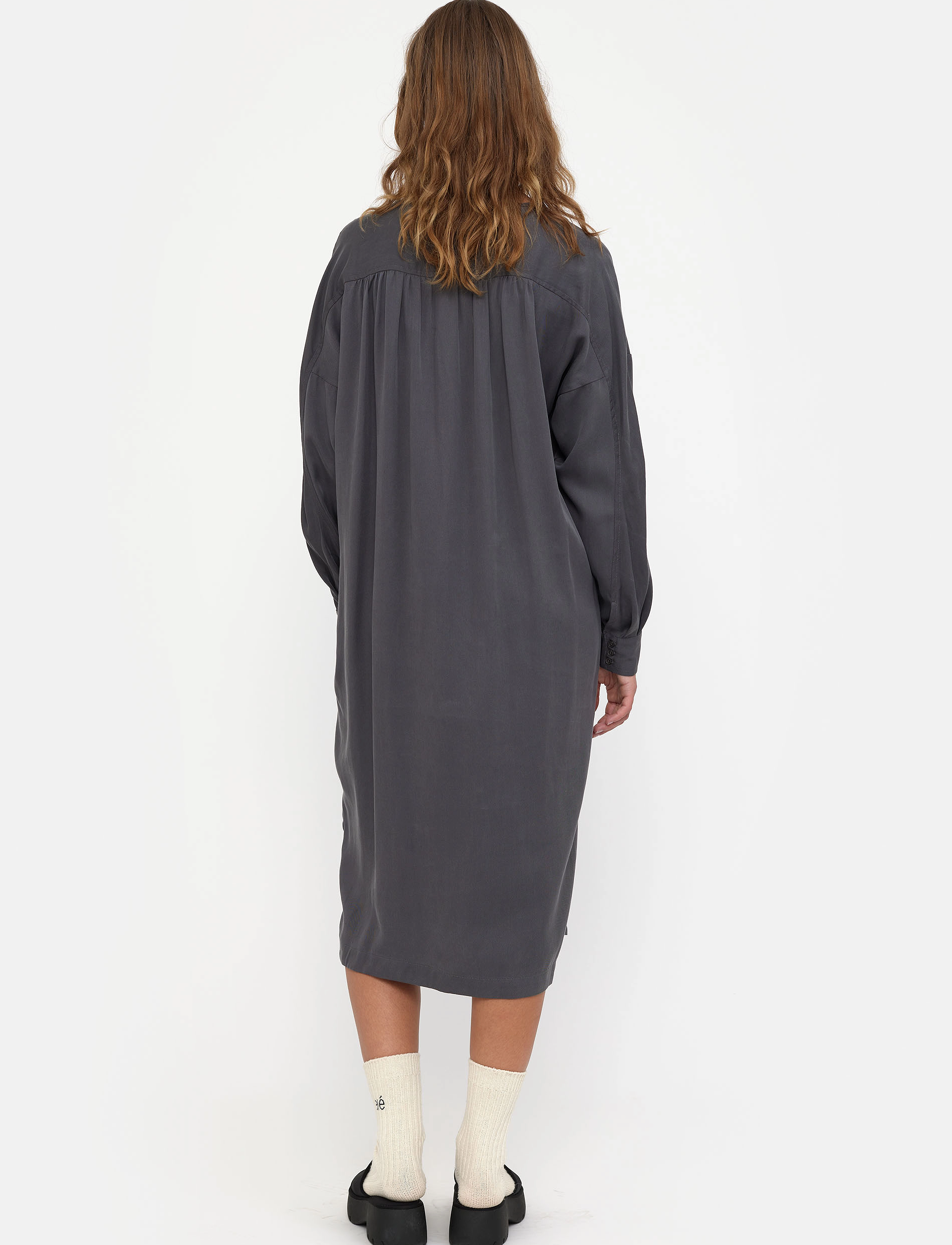 Esme Studios - ESBianca LS Dress - midi-kleider - magnet - 3