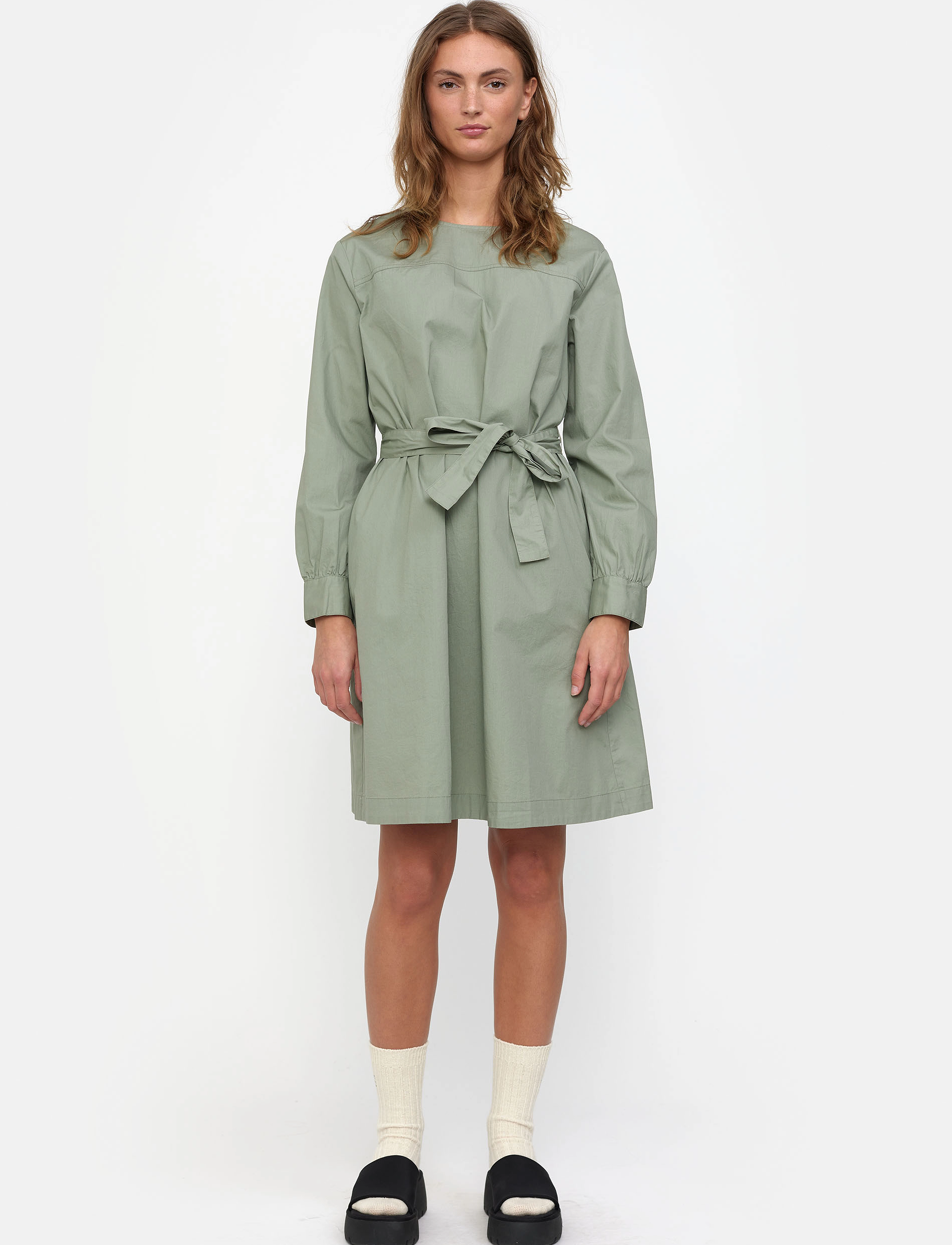 Esme Studios - ESEllinor LS Dress - skjortekjoler - shadow - 0