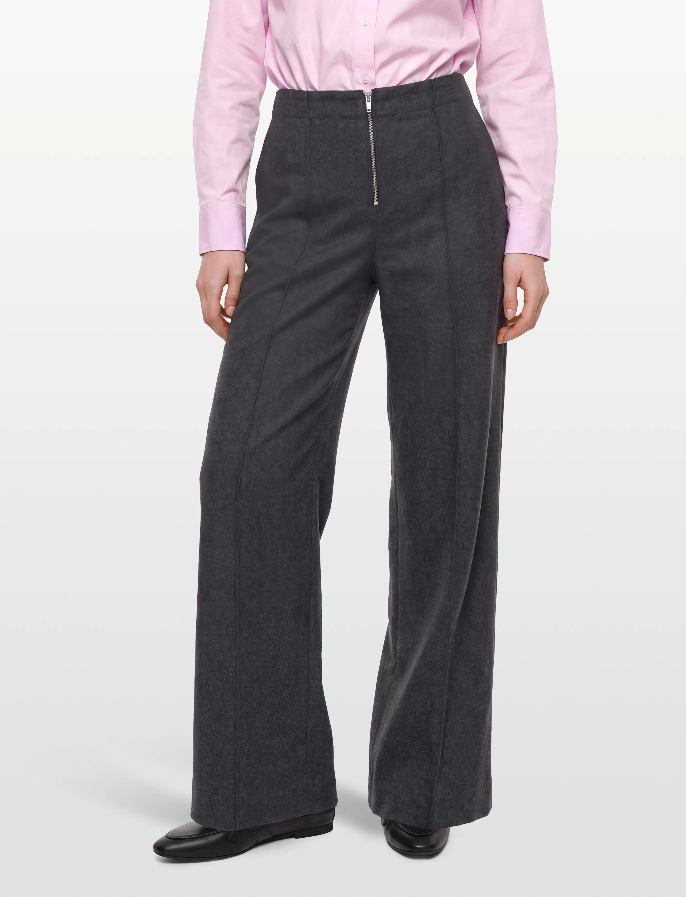Esme Studios - ESBez Wool Pants GRS - party wear at outlet prices - gray melange - 3