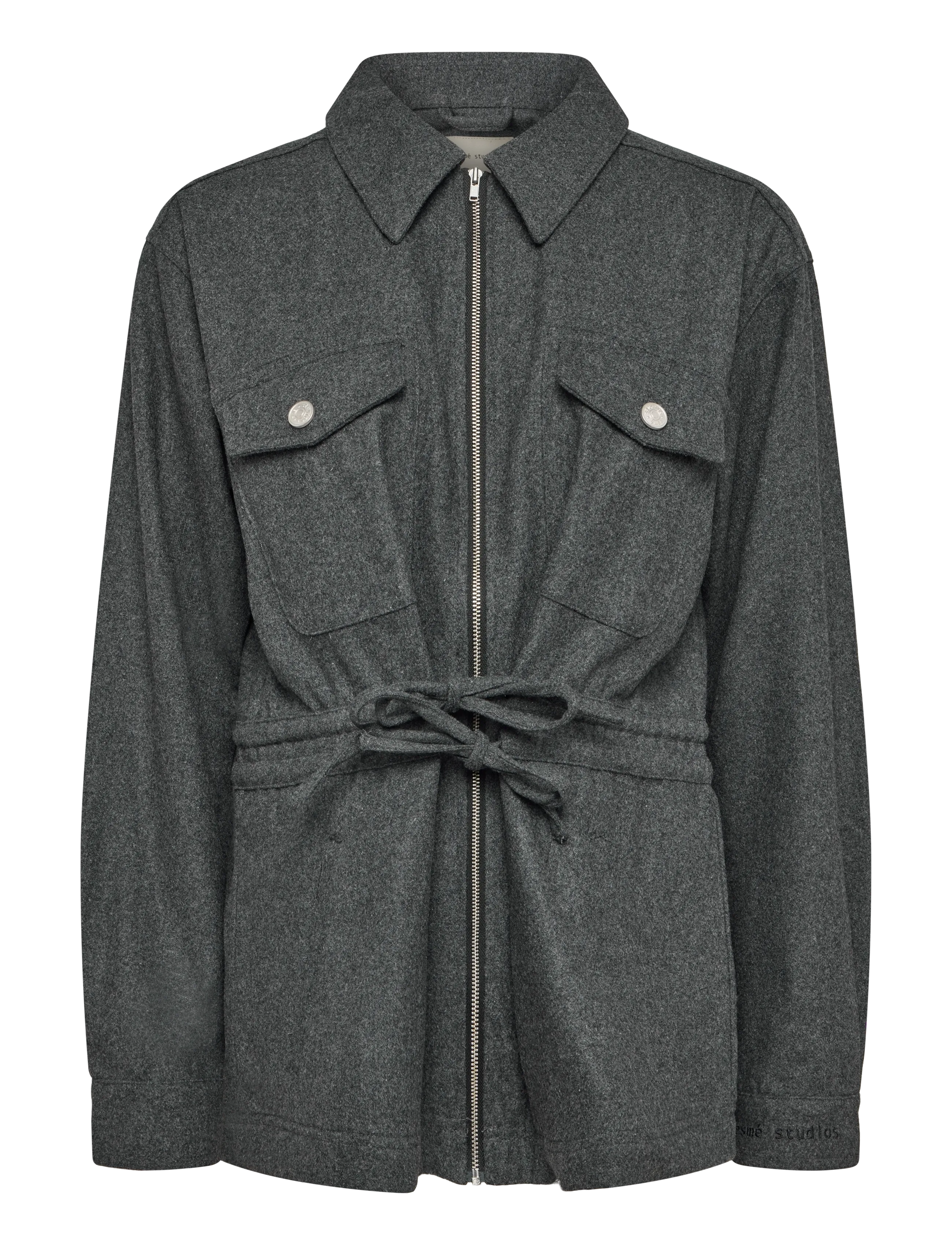 Esme Studios ESBez Wool Jacket GRS - Utility jackets - GRAY MELANGE / grey
