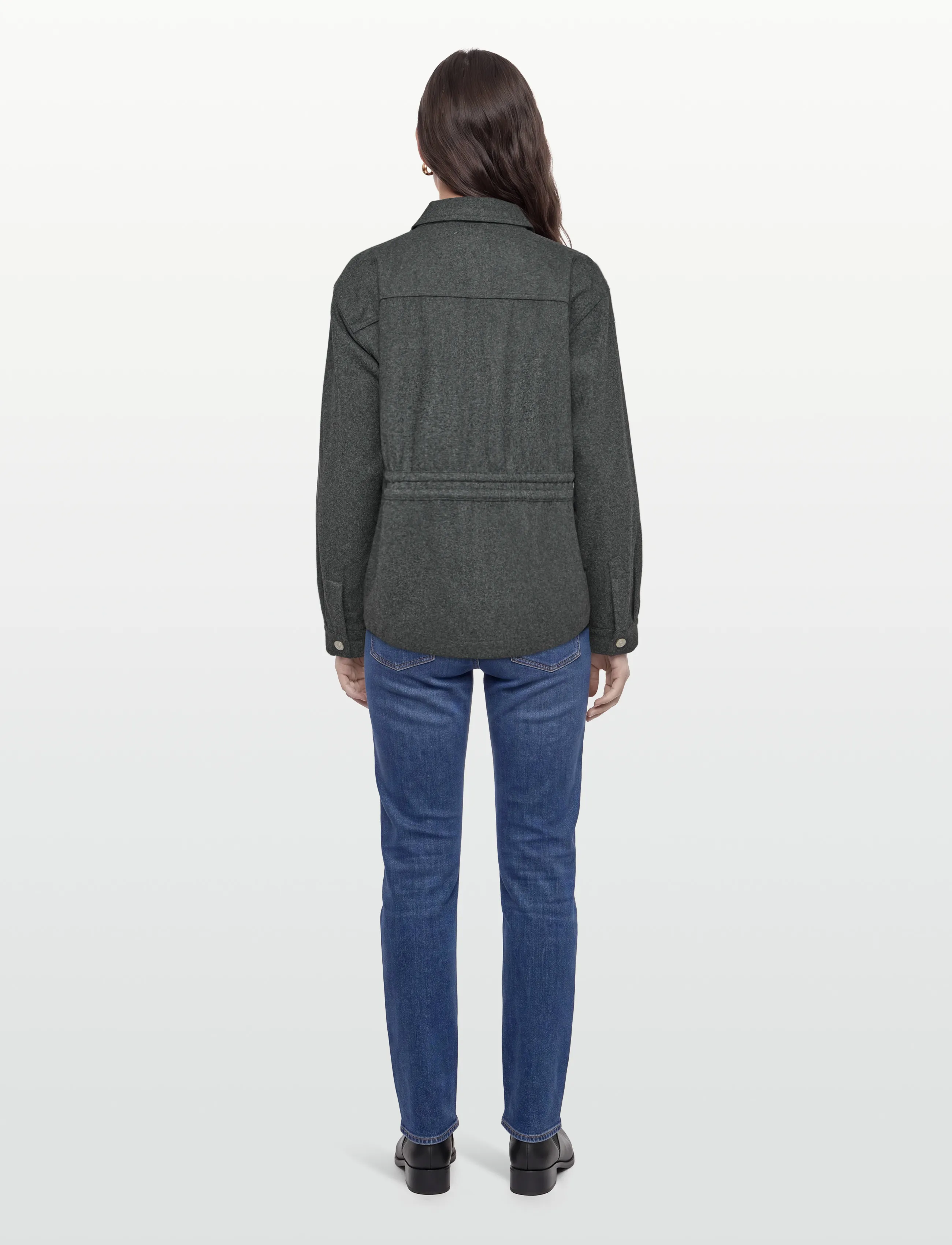 Esme Studios - ESBez Wool Jacket GRS - fall jackets - gray melange - 4