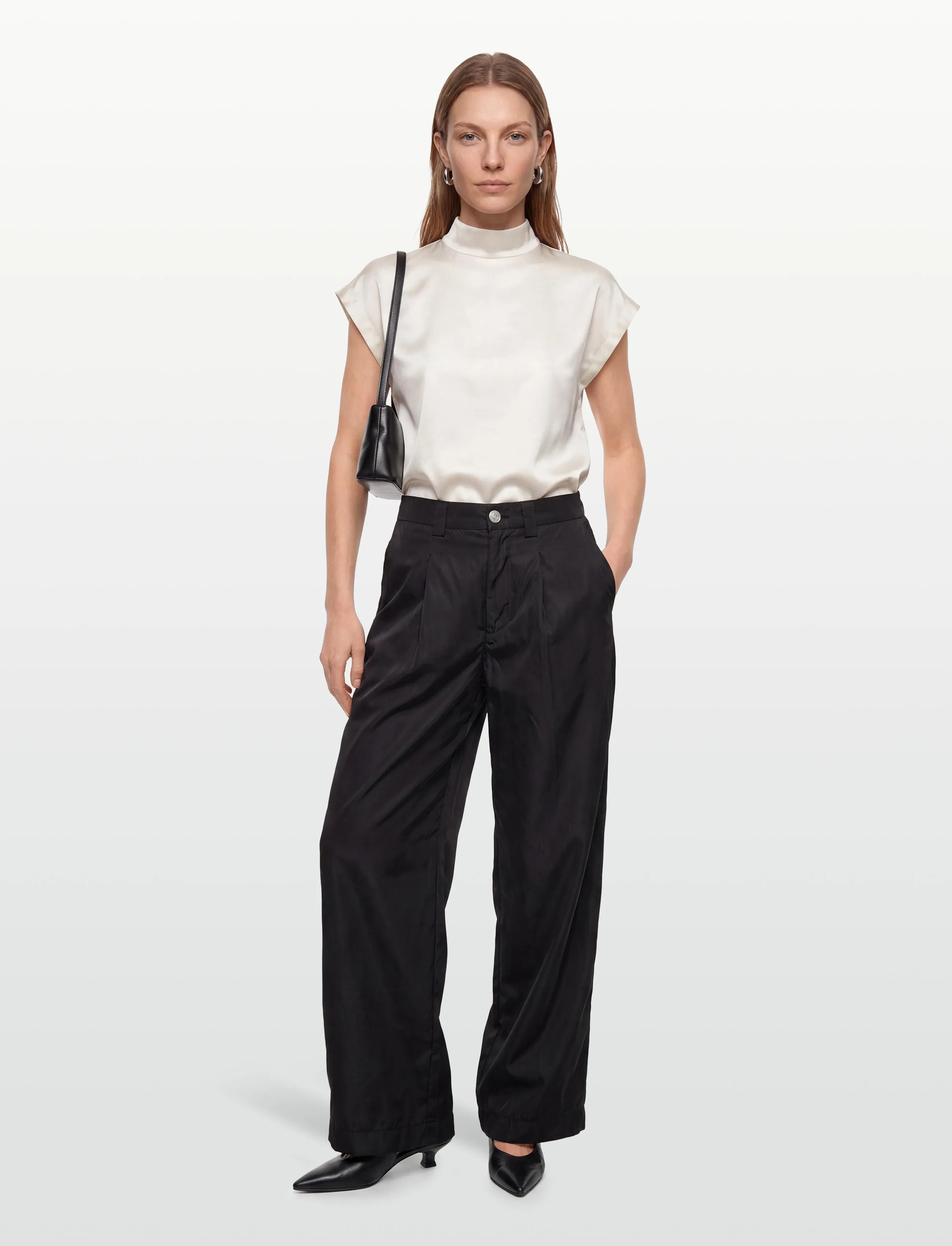 Esme Studios - ESBora Pants GRS - bukser med lige ben - black - 0