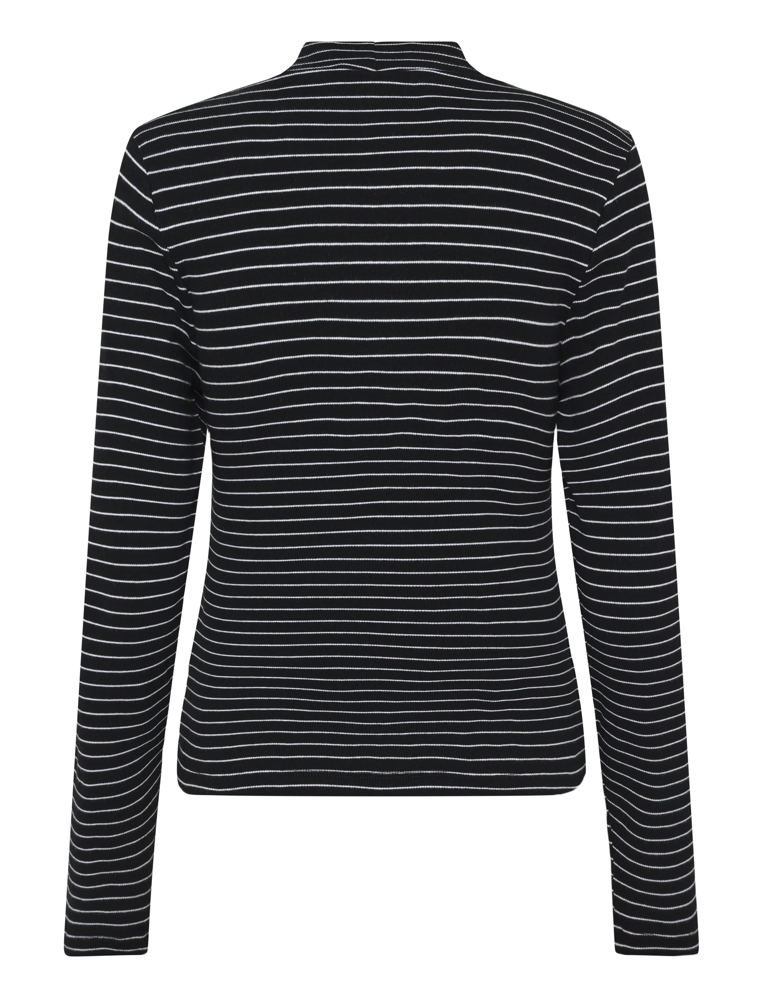 Esme Studios - ESBlossom Stripe LS Turtleneck GOTS - sweaters - black - 1