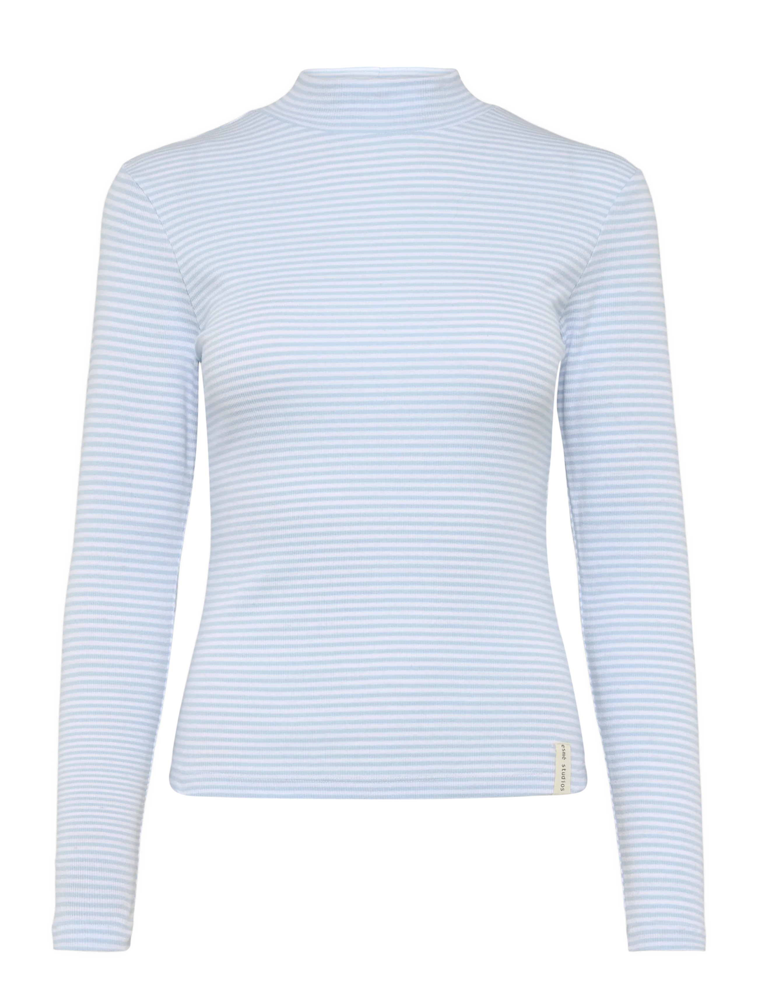 Esme Studios ESBlossom Stripe LS Turtleneck GOTS - T-shirts & Toppe - KENTUCKY BLUE / blue