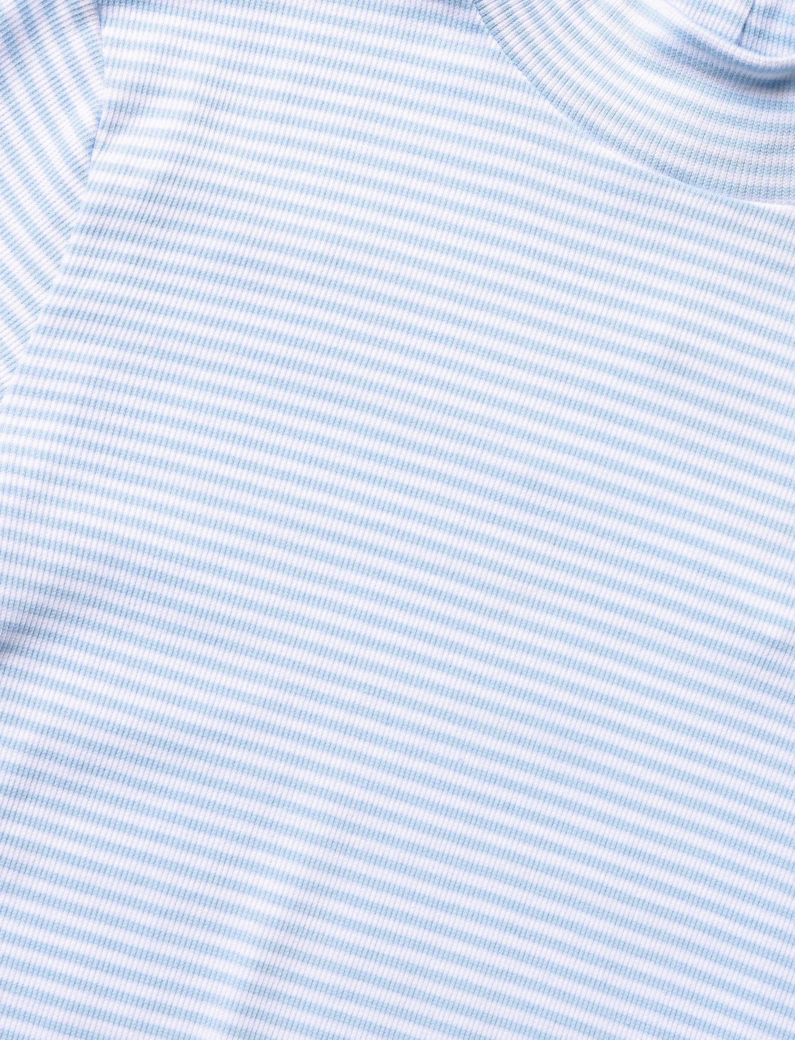 Esme Studios - ESBlossom Stripe LS Turtleneck GOTS - rullekraver - kentucky blue - 2