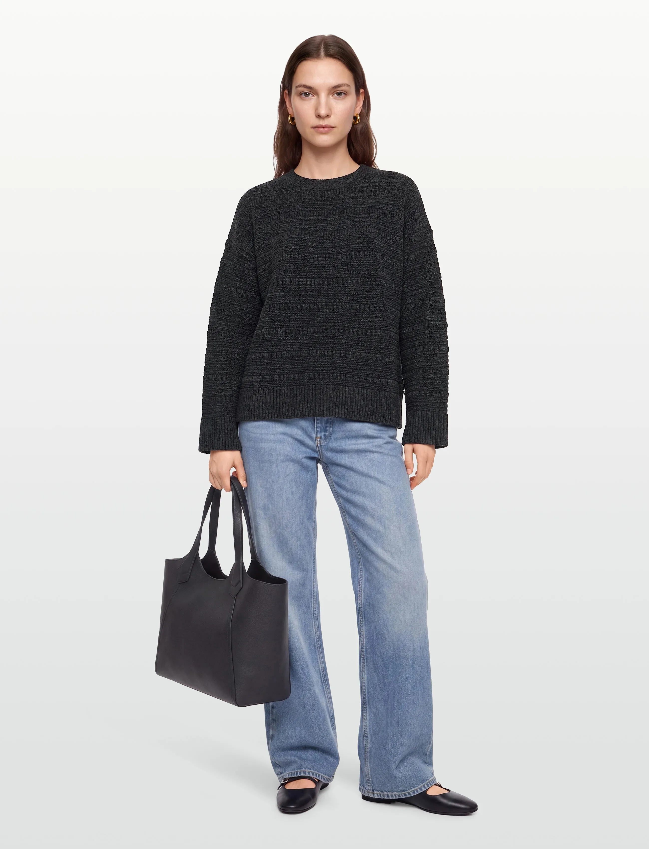 Esme Studios - ESIwona Pullover Knit GOTS - jumpers - gray melange - 0