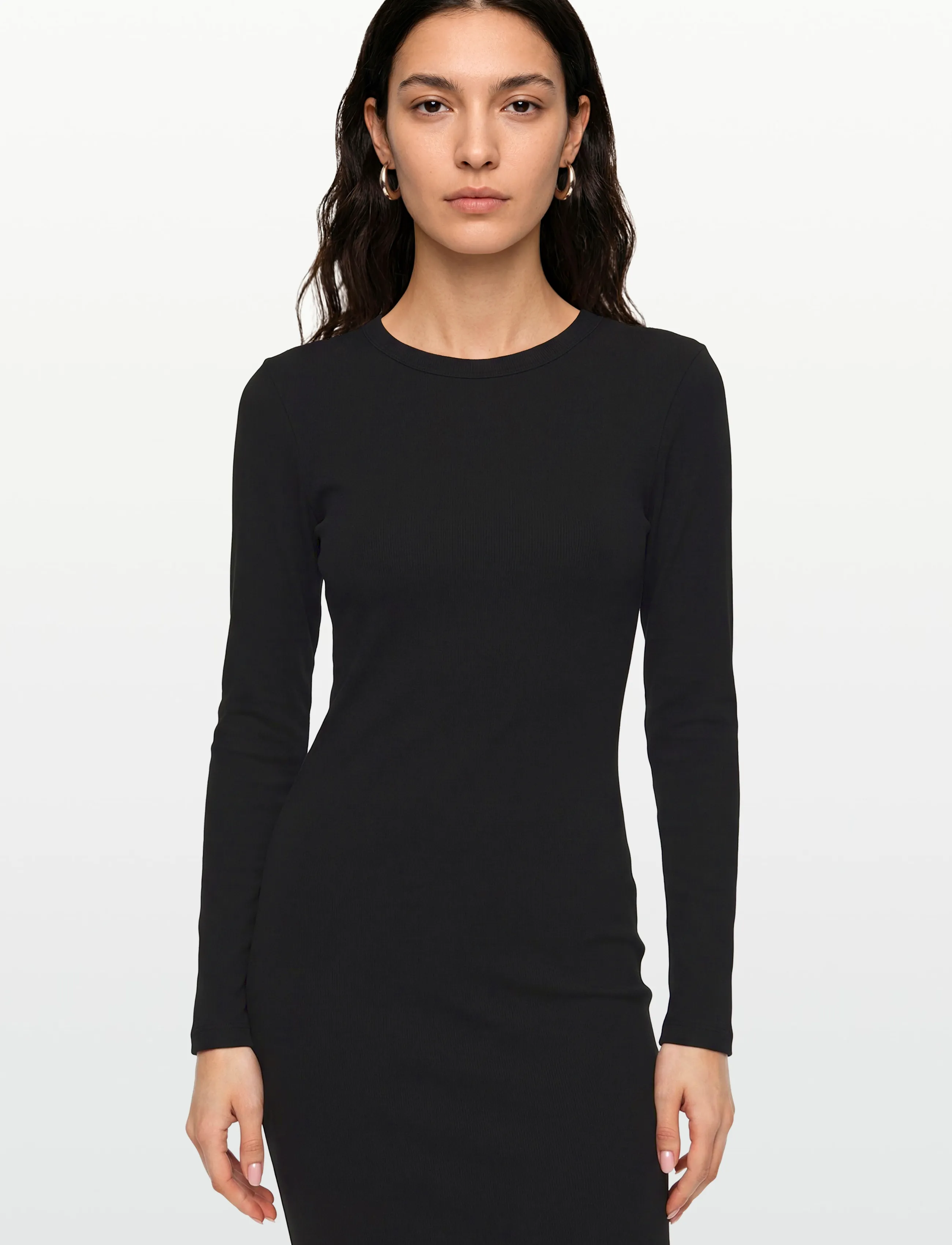 Esme Studios - ESBlossom LS Dress GOTS - bodycon dresses - black - 3