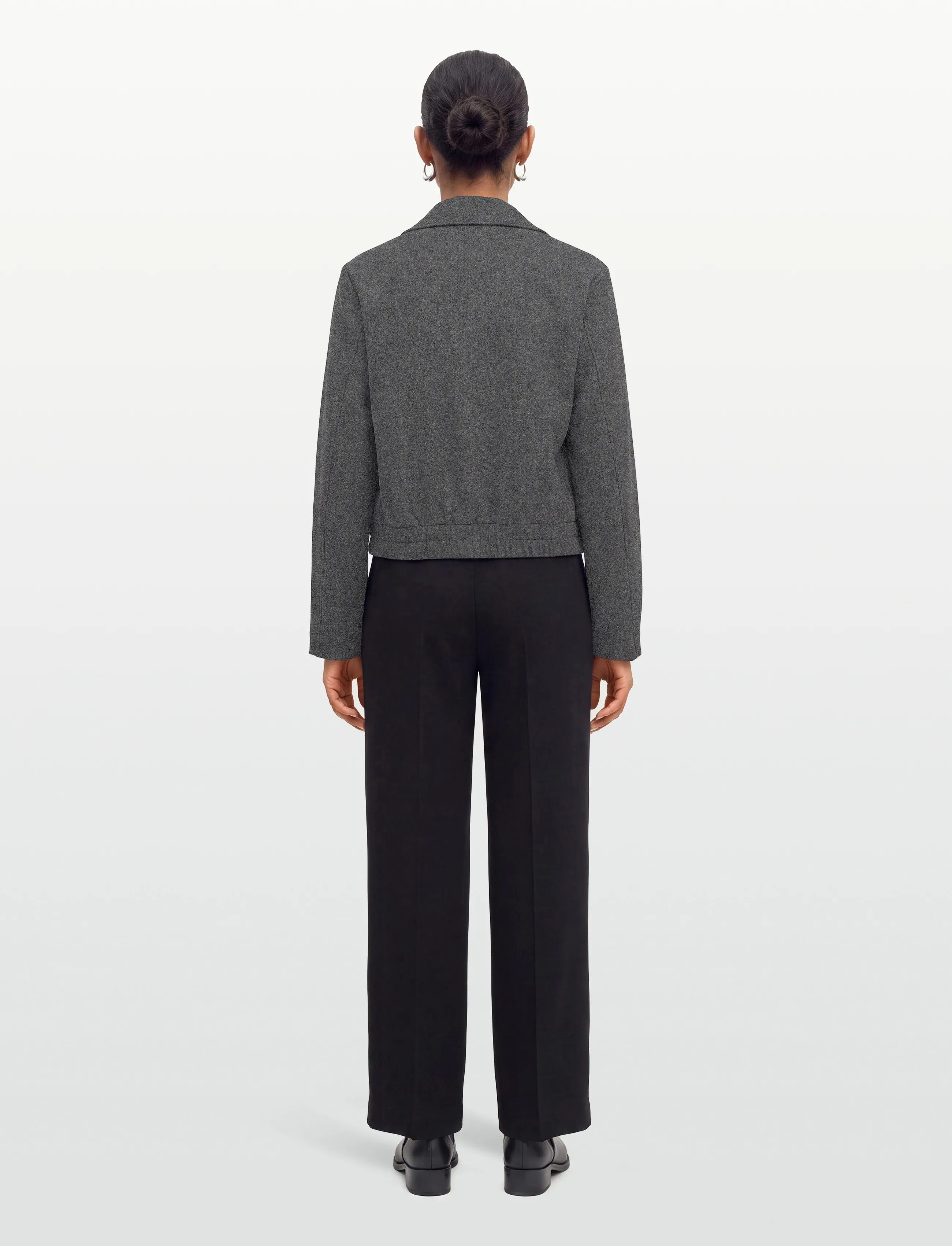 Esme Studios - ESBalmi Short Wool Jacket GRS - fall jackets - gray melange - 4