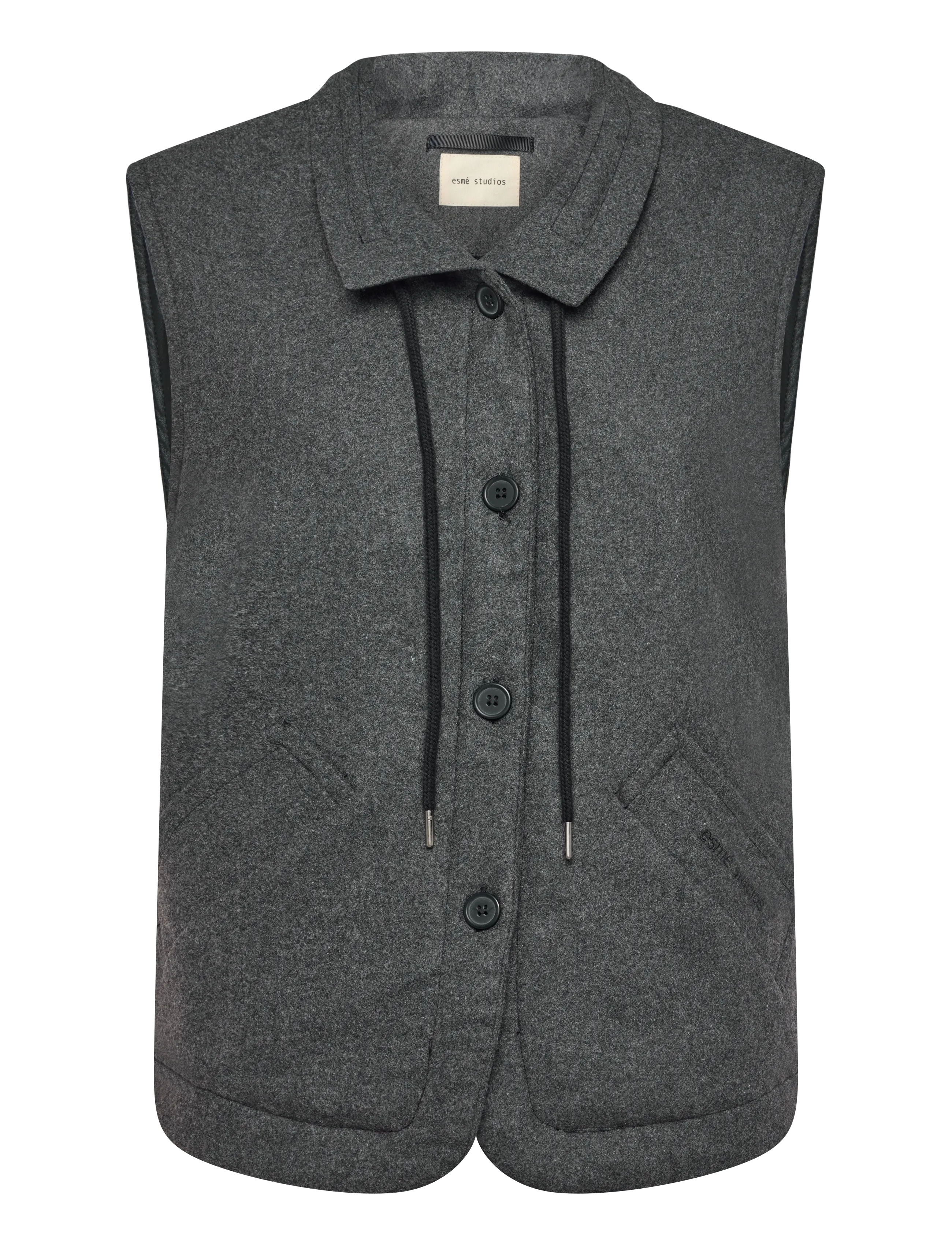 ESME STUDIOS Esbalmi Wolle Vest Grs Grau - S - Damen