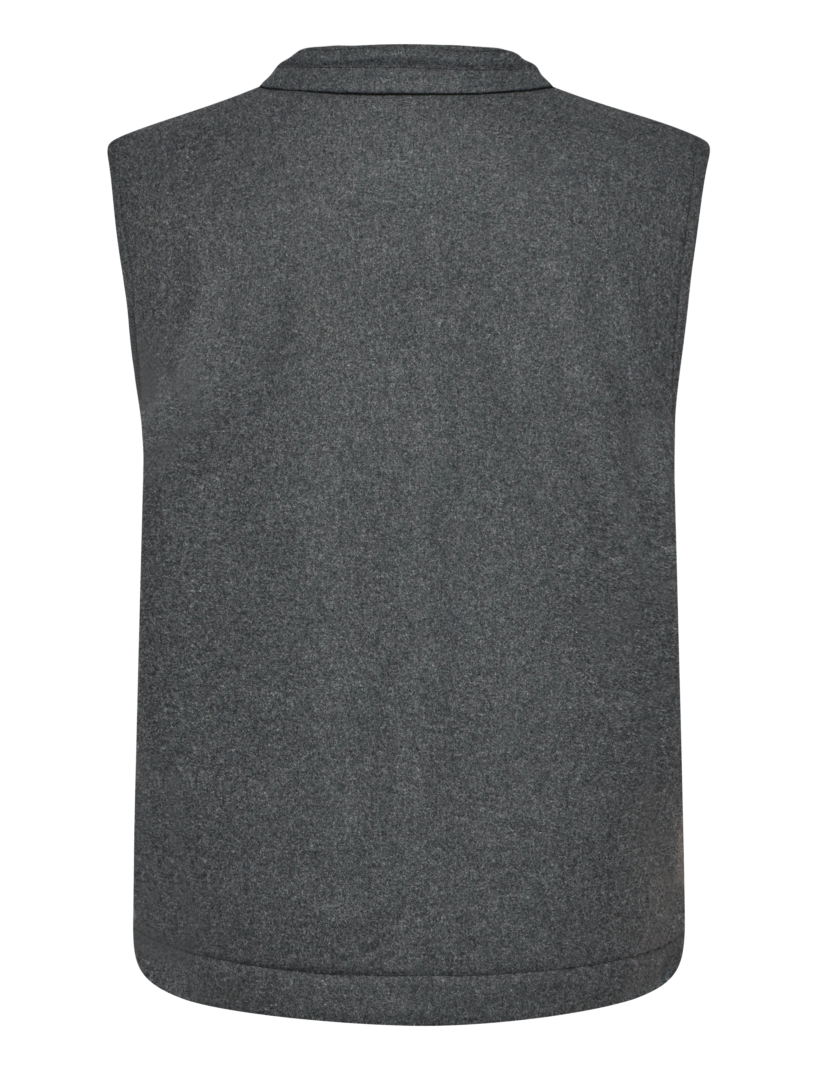 Esme Studios - ESBalmi Wool Vest GRS - gray melange - 1