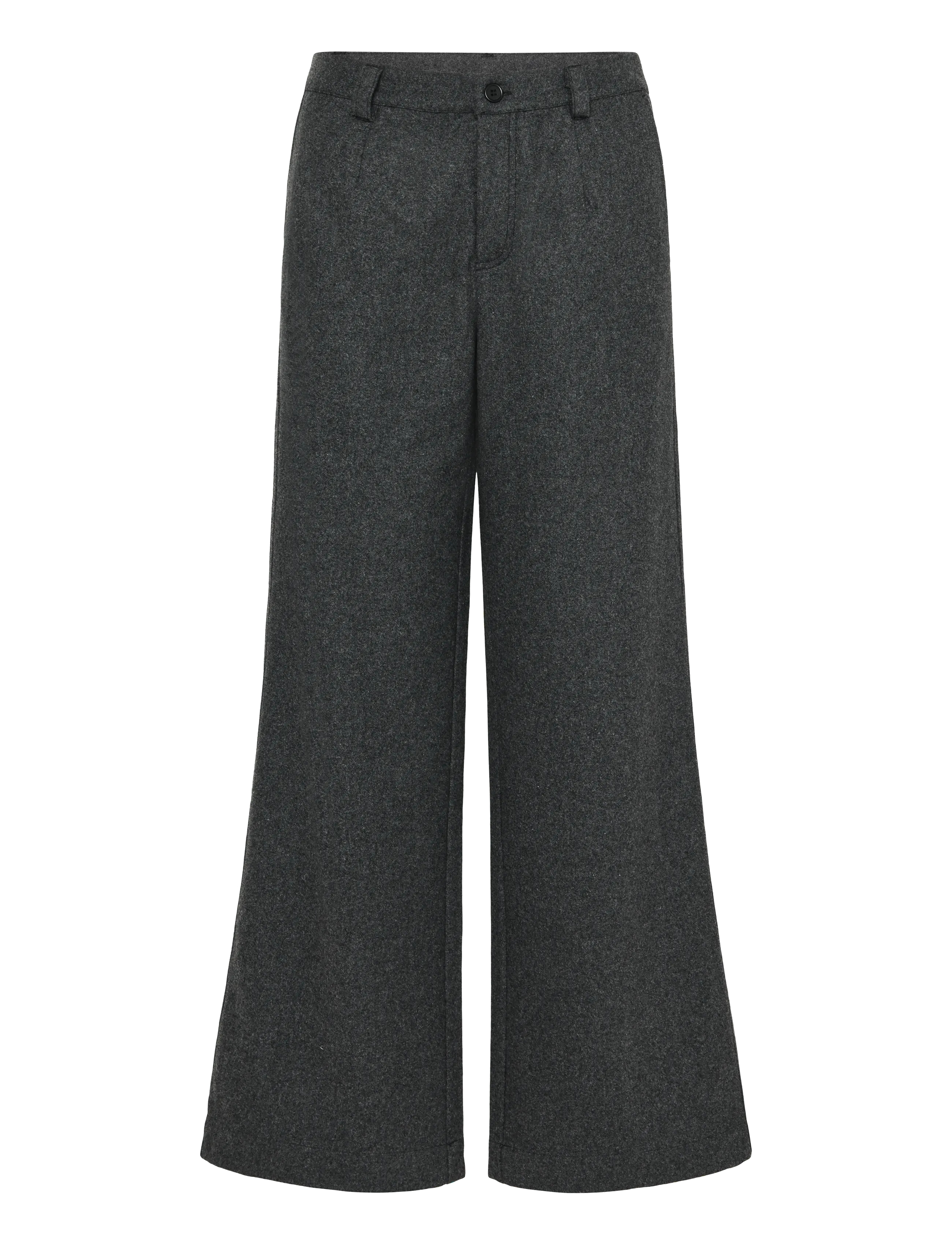 Esme Studios ESBalmi Wool Pants GRS - Kläder - GRAY MELANGE / grey