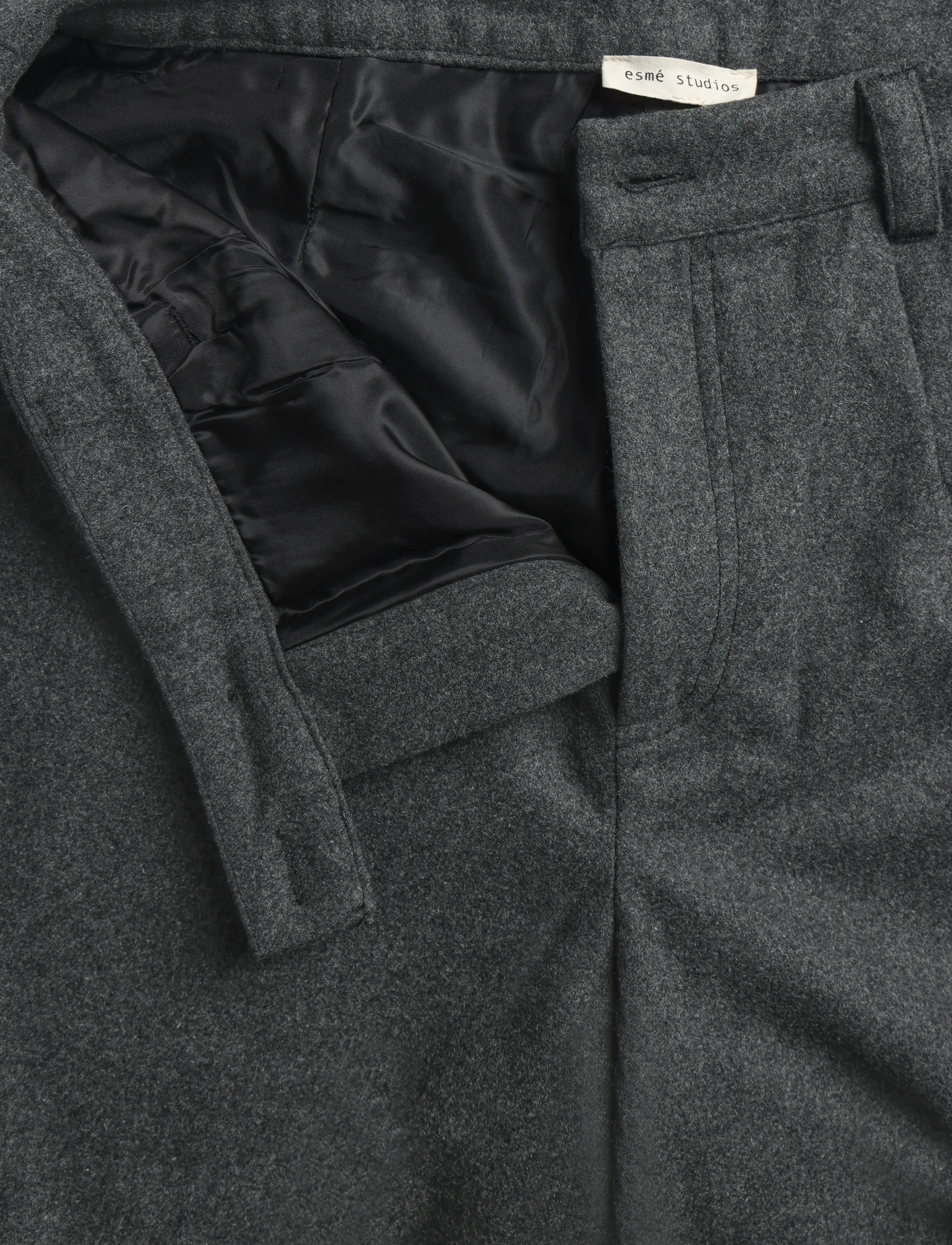 Esme Studios - ESBalmi Wool Pants GRS - gray melange - 3