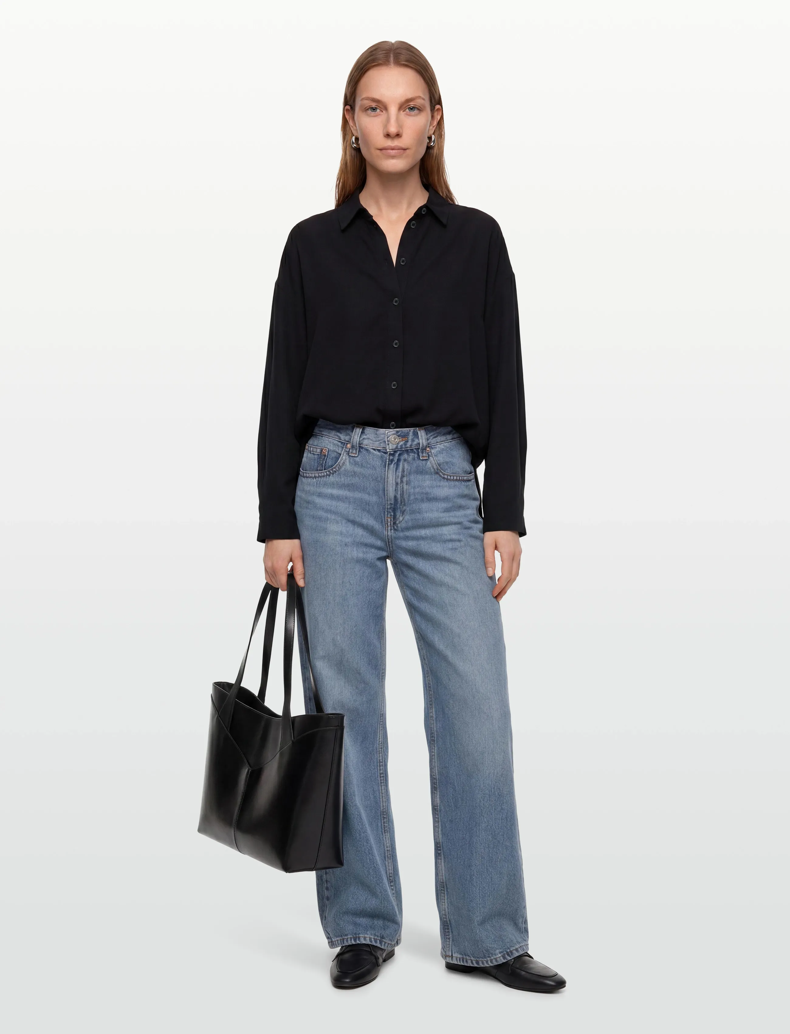 Esme Studios - ESTinka Shirt - long-sleeved shirts - black - 0