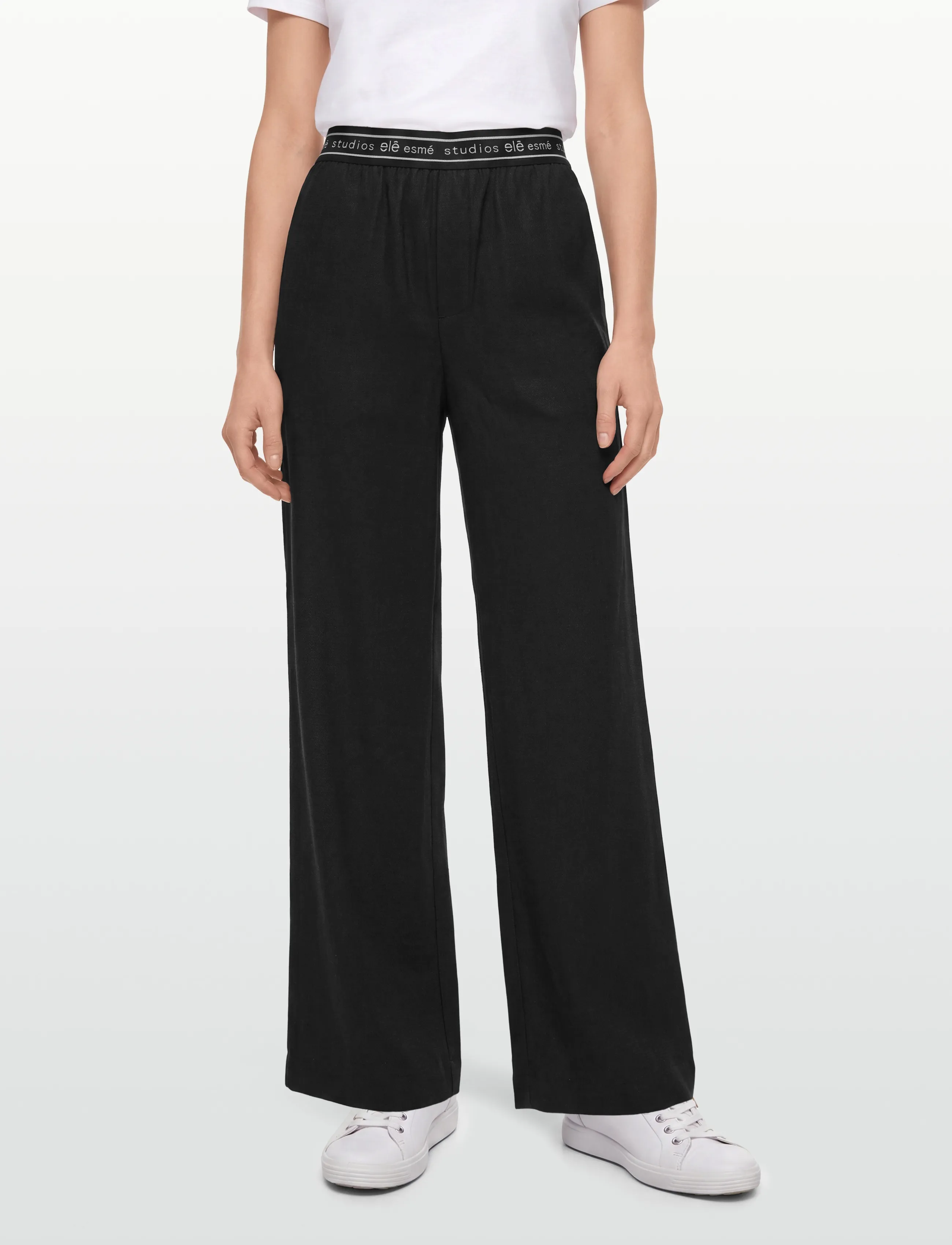 Esme Studios - ESTinka Pants - laia säärega püksid - black - 3