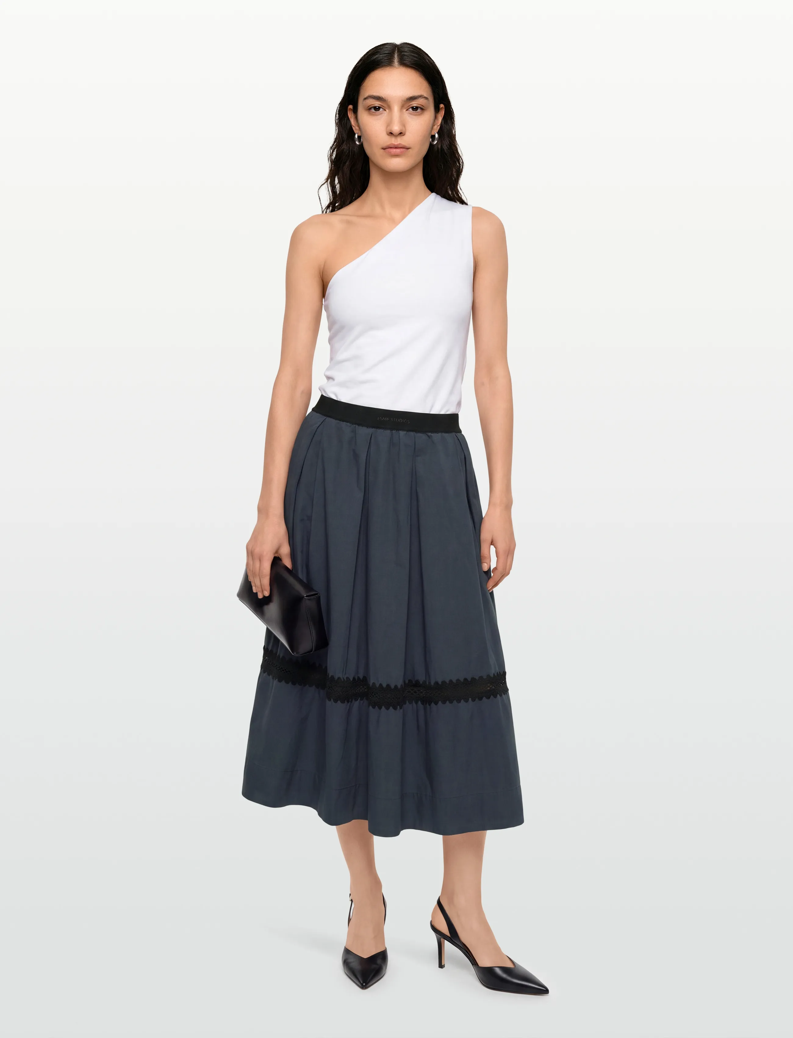 Esme Studios - ESMalula Skirt - midiseelikud - blue nights - 0