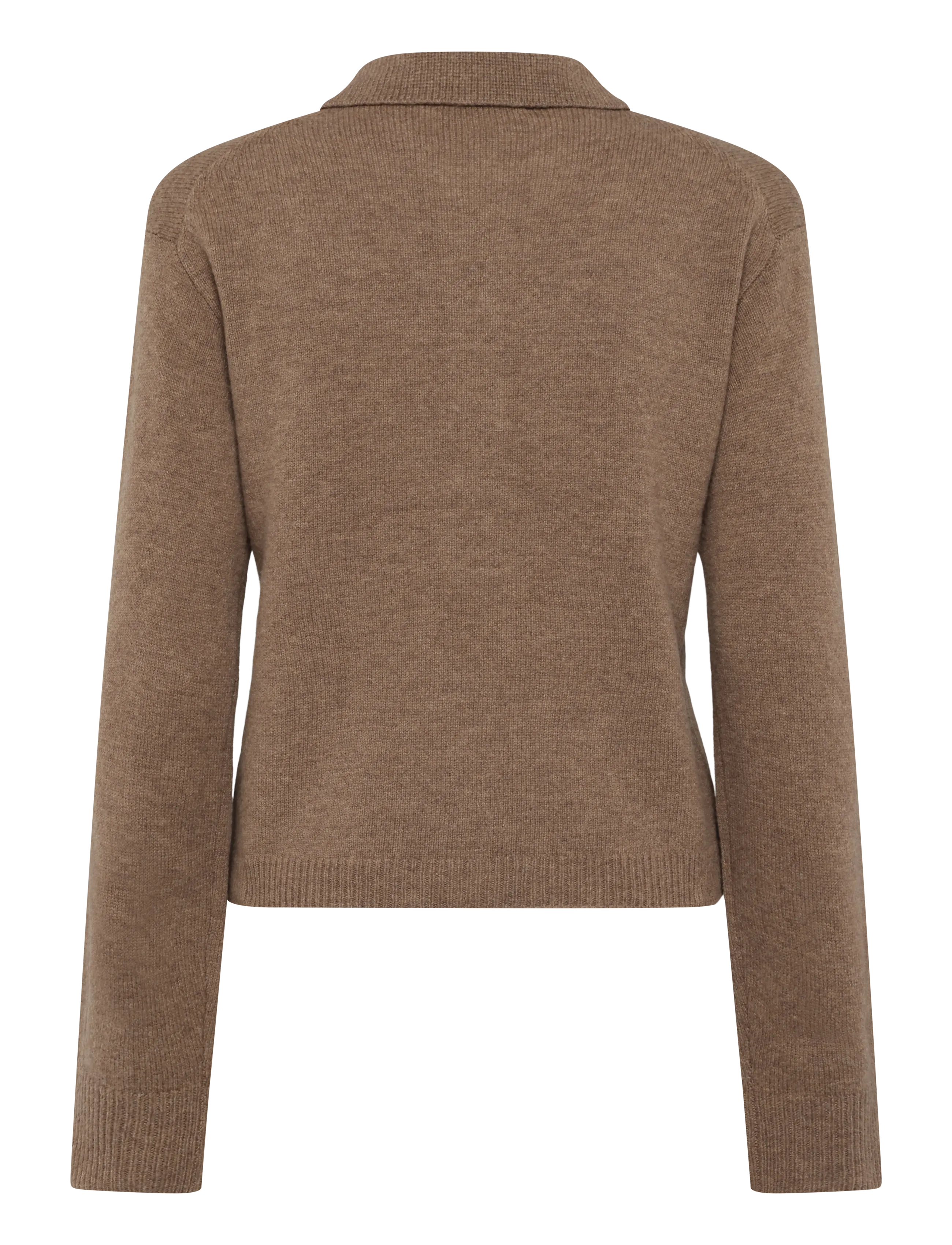Esme Studios - ESJutta Knit Polo - långärmade toppar - brown - 1