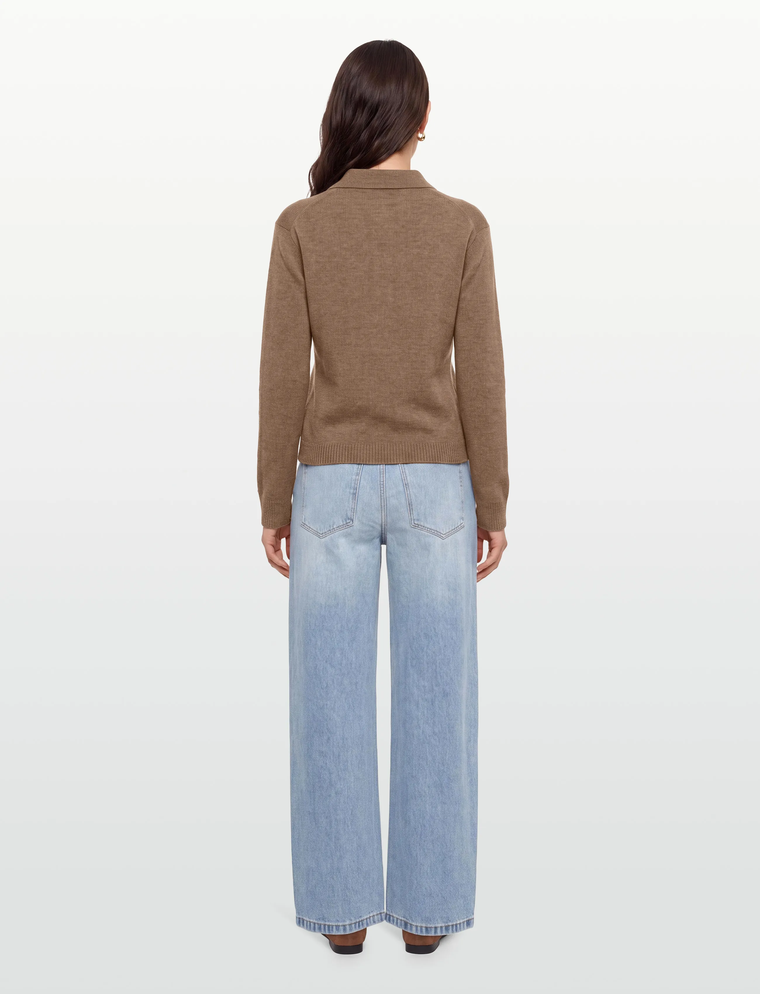 Esme Studios - ESJutta Knit Polo - poloer - brown - 4