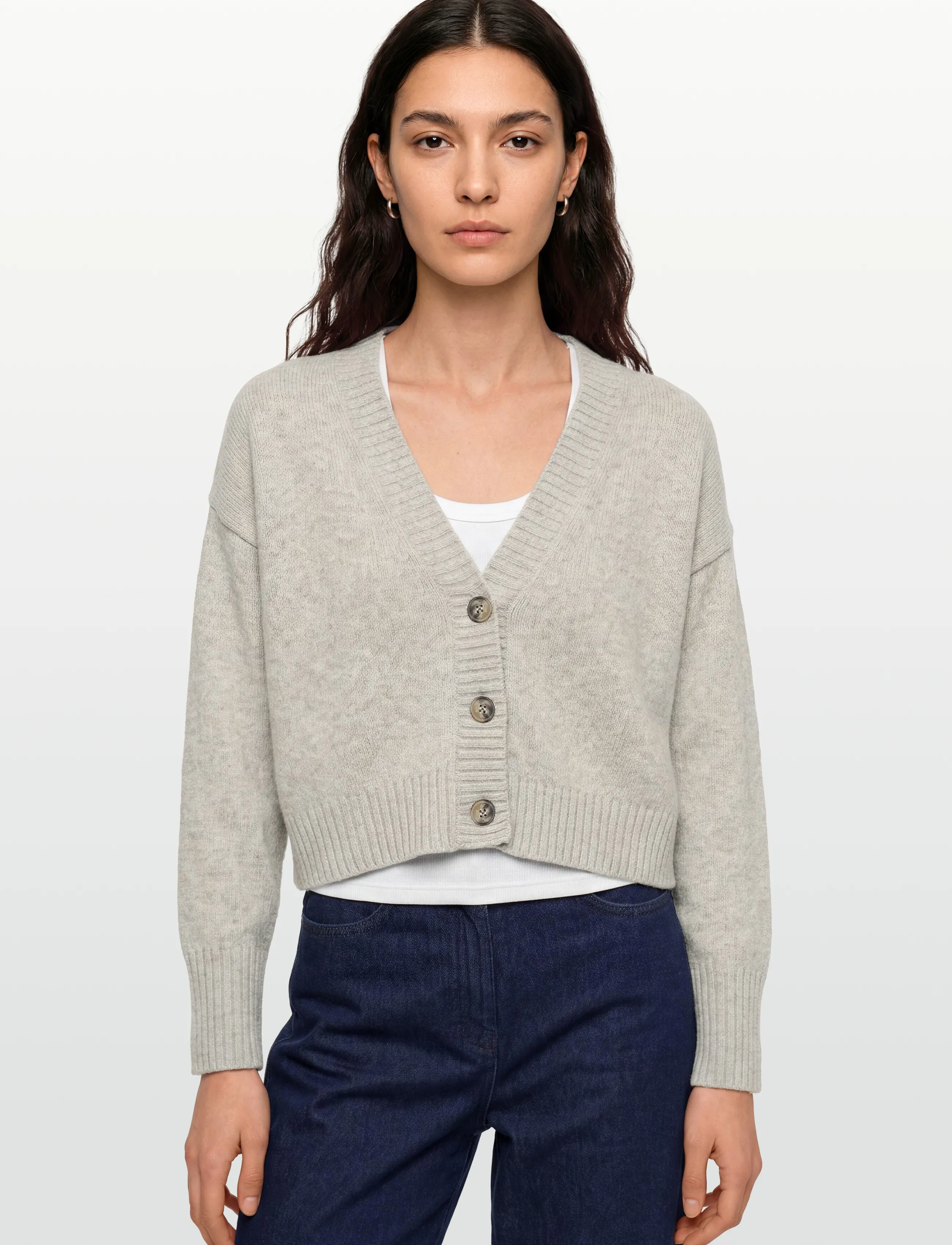 Esme Studios - ESElida Knit Cardigan GOTS - cardigans - sand melange - 3
