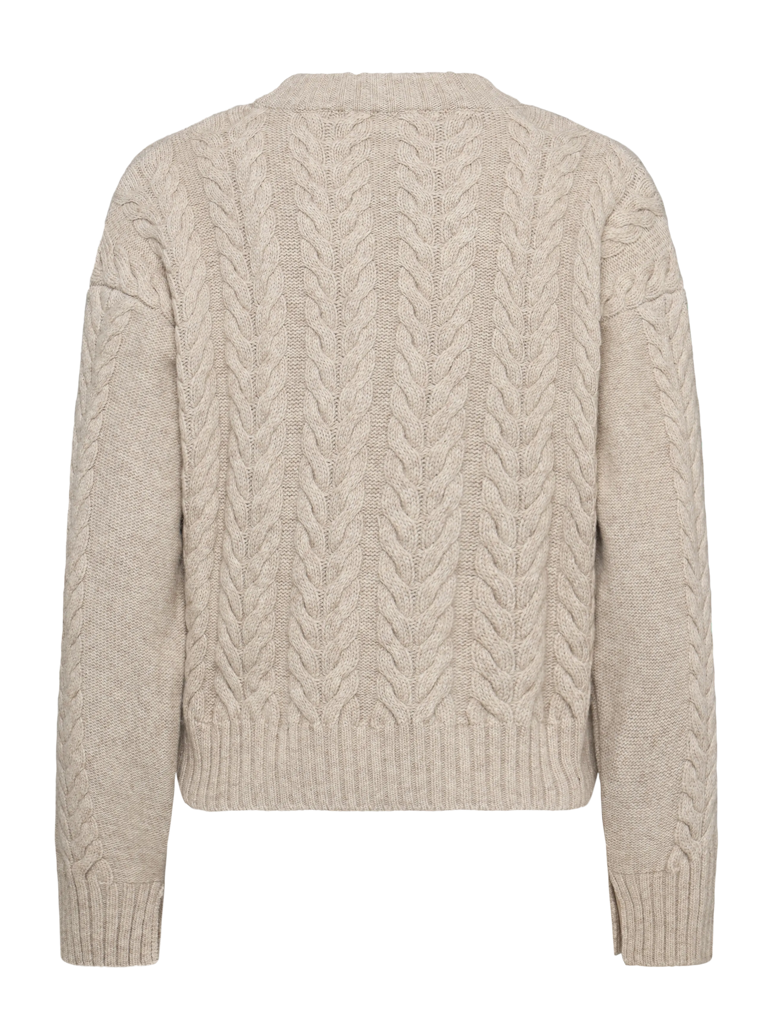 Esme Studios - ESElida O-neck Knit GOTS - džemprid - sand melange - 2