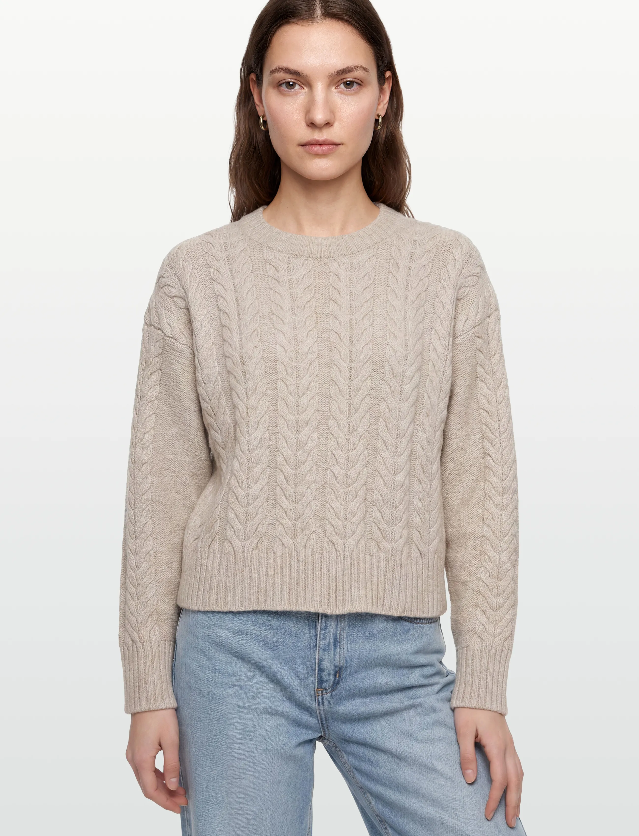 Esme Studios - ESElida O-neck Knit GOTS - džemprid - sand melange - 3