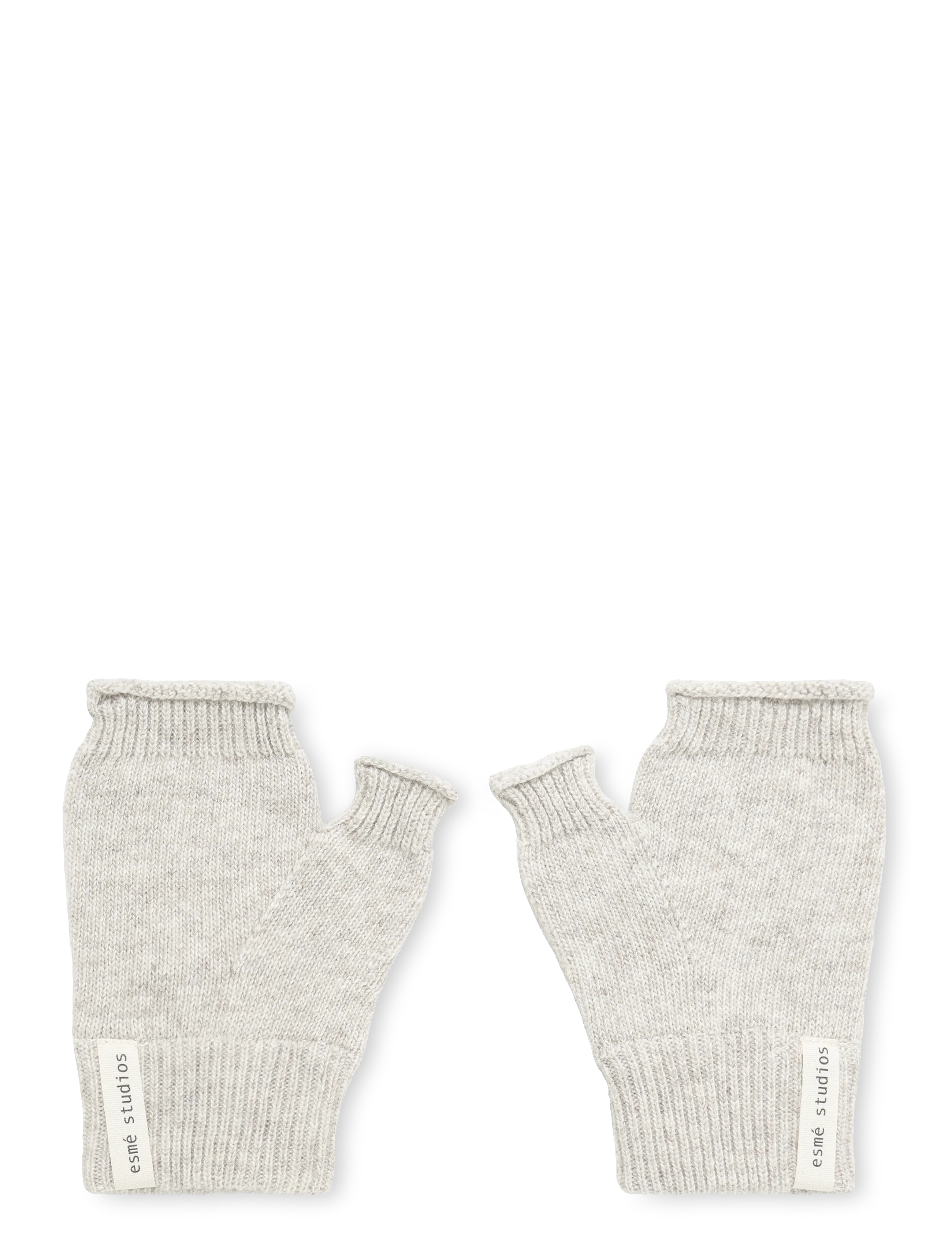 Esme Studios ESElida Fingerless Gloves GOTS - Handschuhe - SAND MELANGE / grey