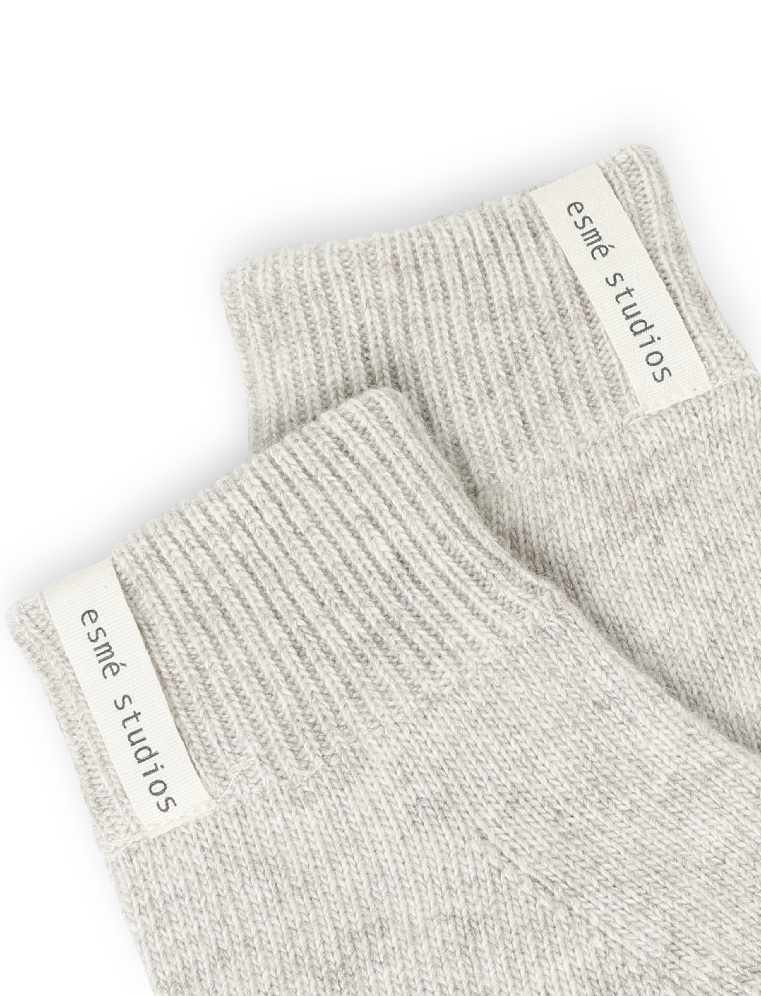 Esme Studios - ESElida Fingerless Gloves GOTS - aksessuaarid - sand melange - 3
