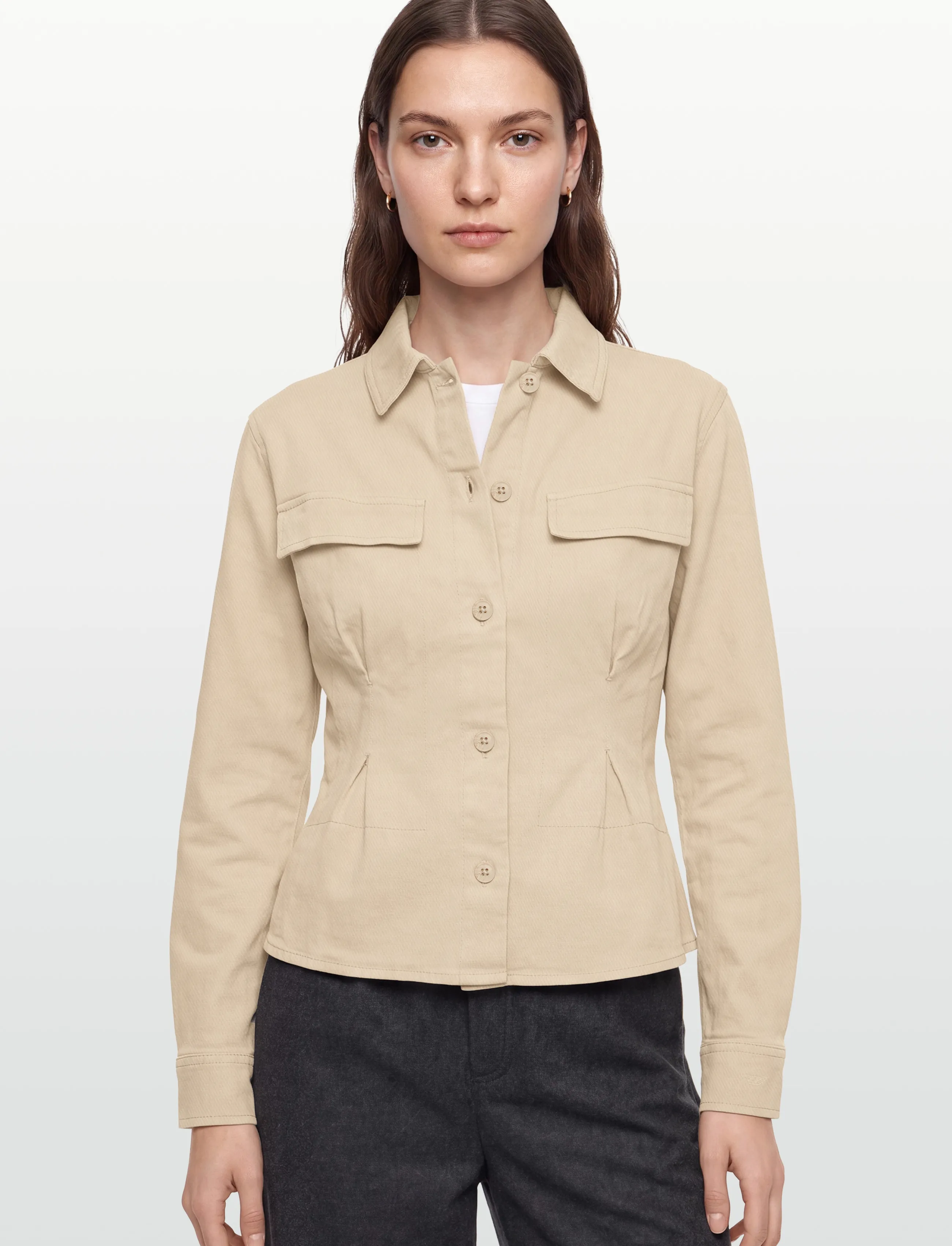 Esme Studios - ESOlivo Shirt - long-sleeved shirts - sheer bliss - 3