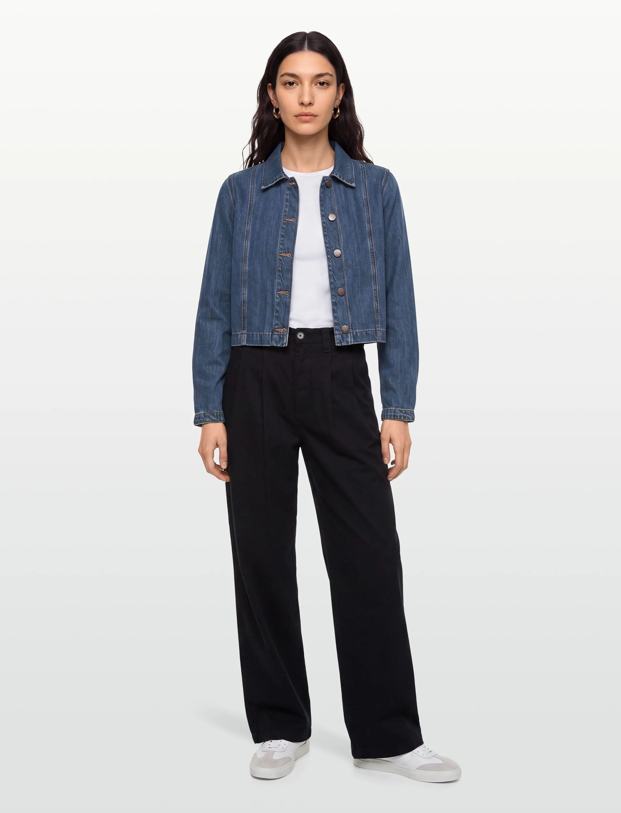 Esme Studios - ESNicole Denim Shirt Jacket - forårsjakker - blue denim - 0