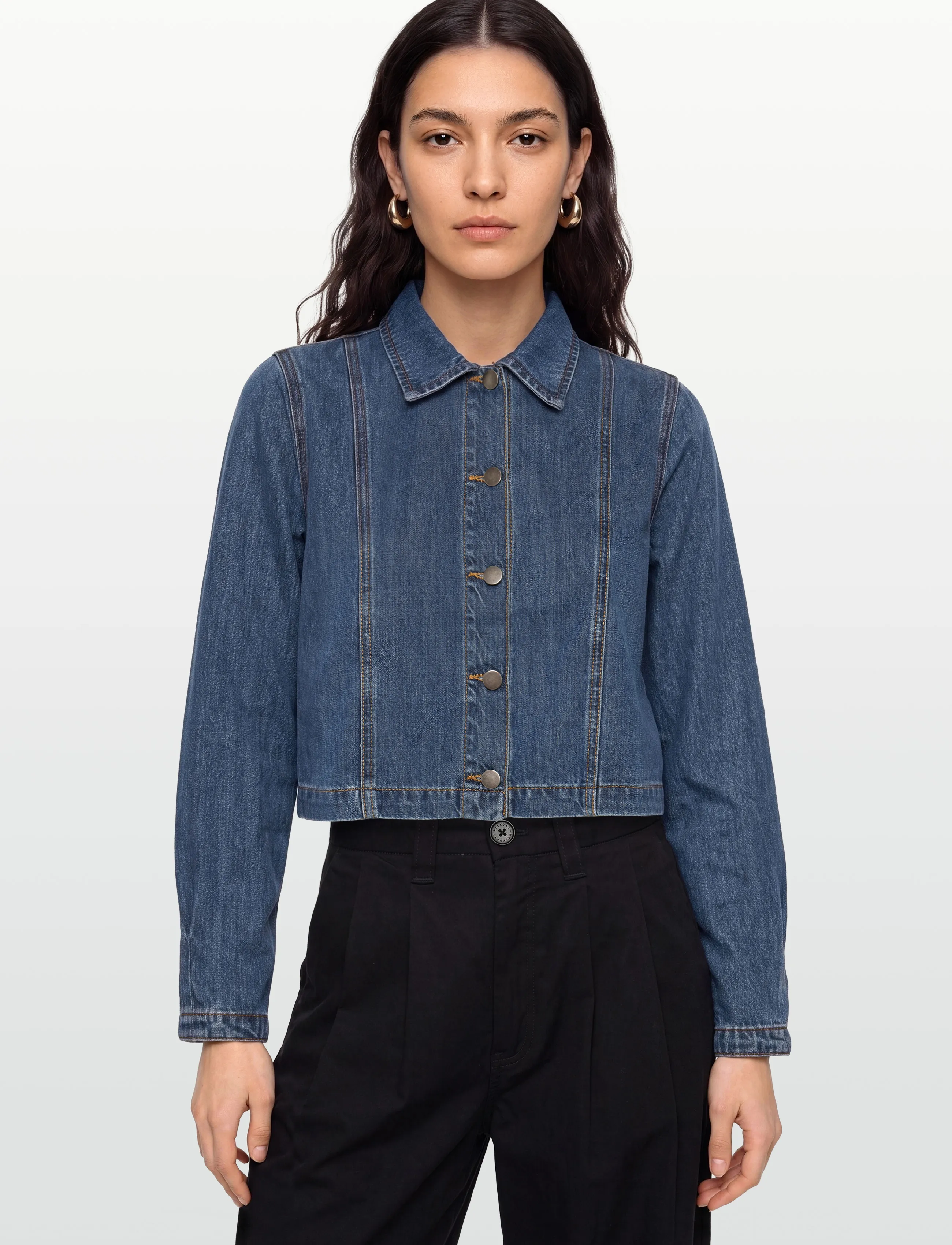 Esme Studios - ESNicole Denim Shirt Jacket - forårsjakker - blue denim - 3