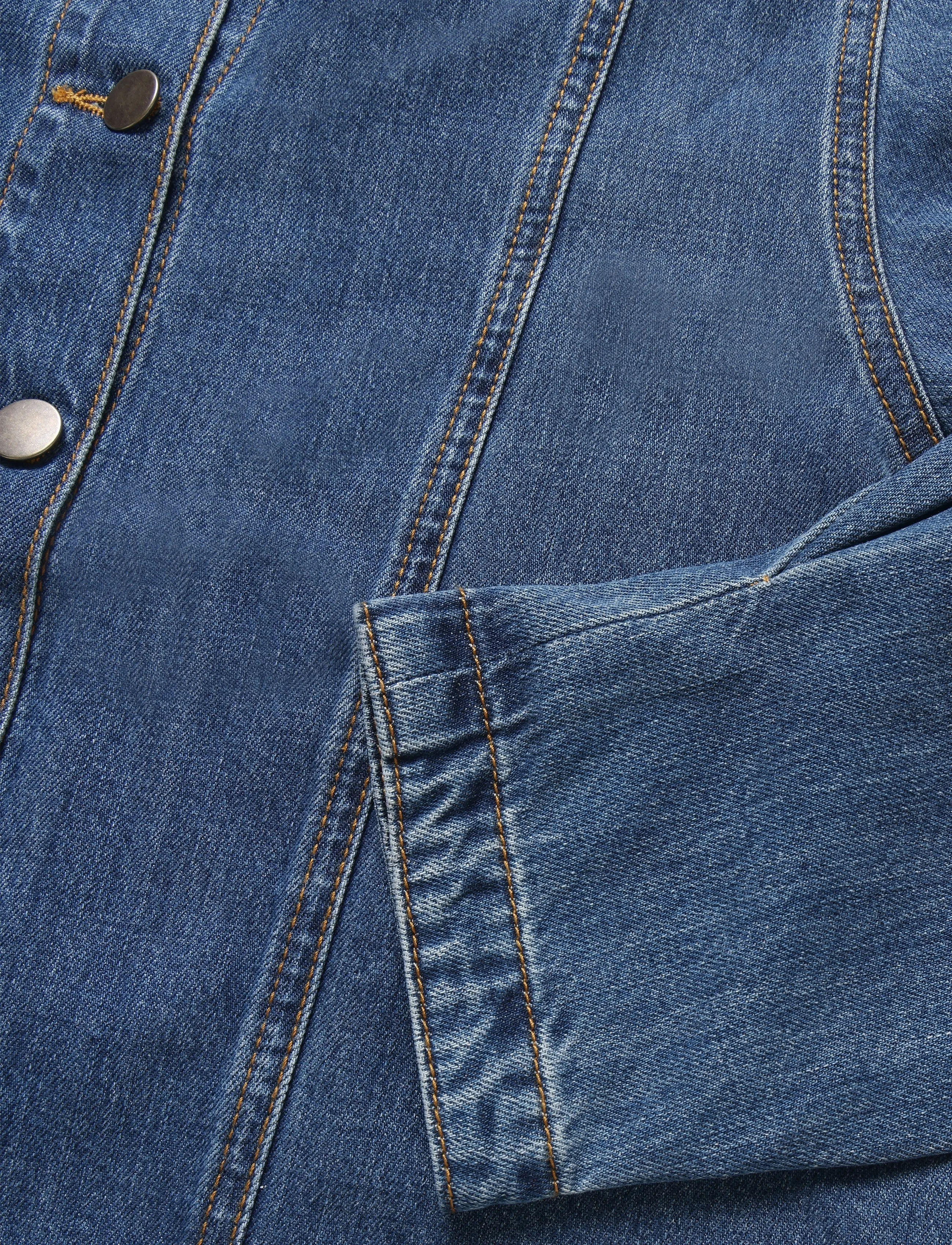 Esme Studios - ESNicole Denim Shirt Jacket - outerwear - blue denim - 3